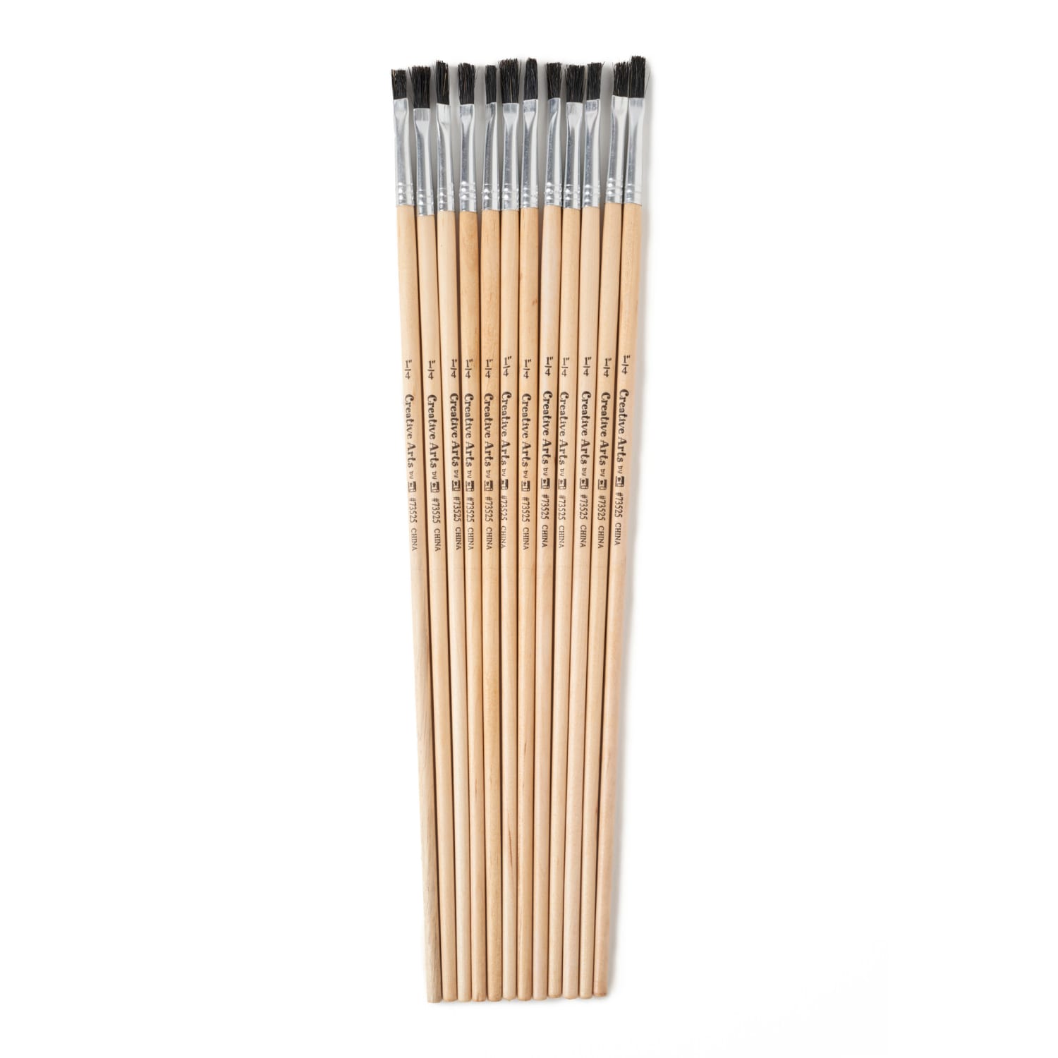 Charles Leonard Flat Tip Easel Paint Brushes, 1/4inW, Natural, Set Of 12 Brushes, Pack Of 6 Sets - Image 3