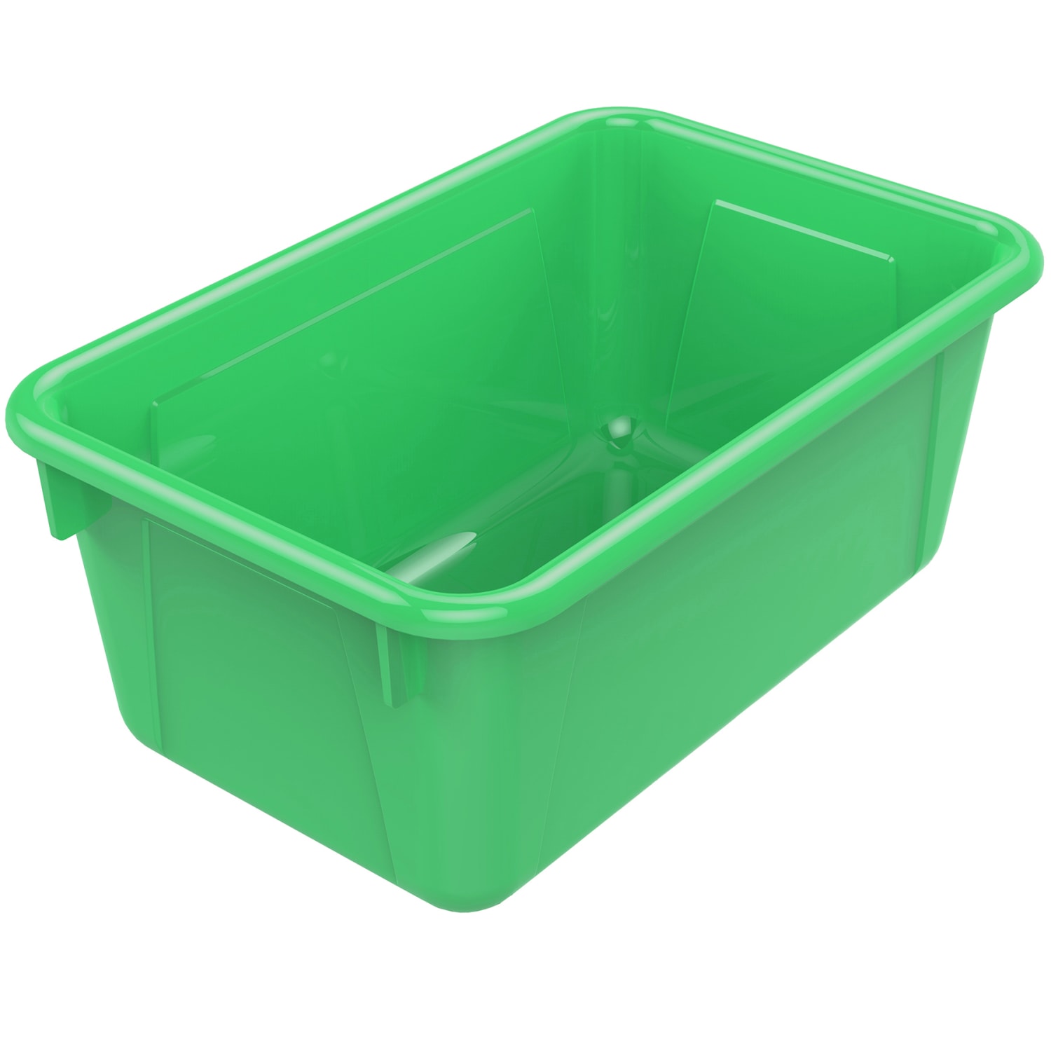 Storex Small Cubby Bins, 5-1/4inH x 8inW x 12-5/16inD, Green, Pack Of 5 Bins - Image 3