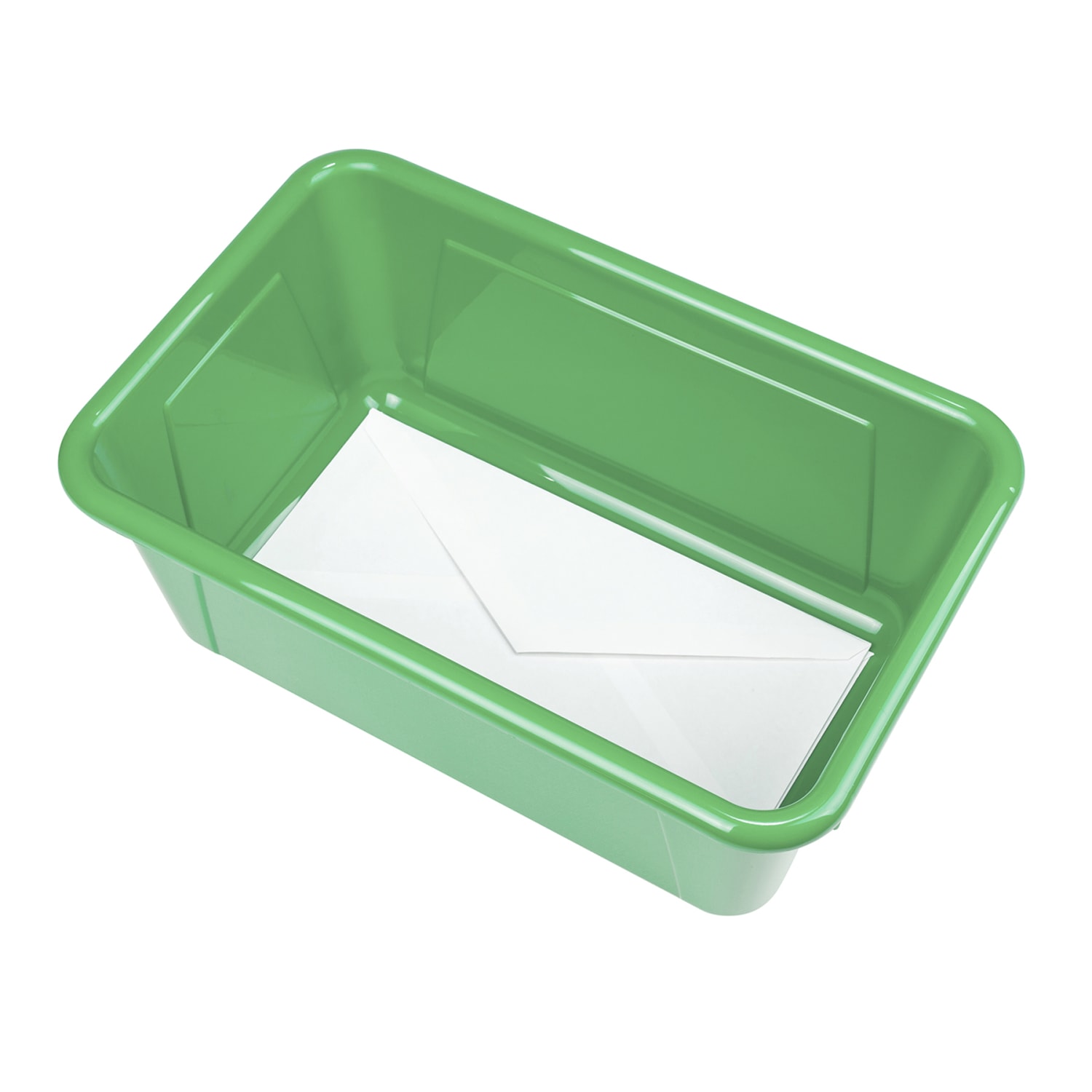 Storex Small Cubby Bins, 5-1/4inH x 8inW x 12-5/16inD, Green, Pack Of 5 Bins - Image 5