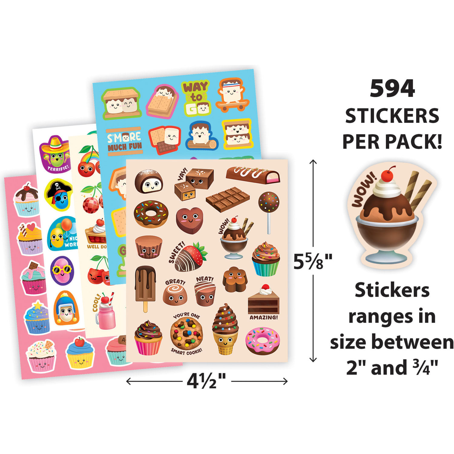 Teacher Created Resources Smelly Stickers, Sweet Treats, 594 Stickers - Image 4
