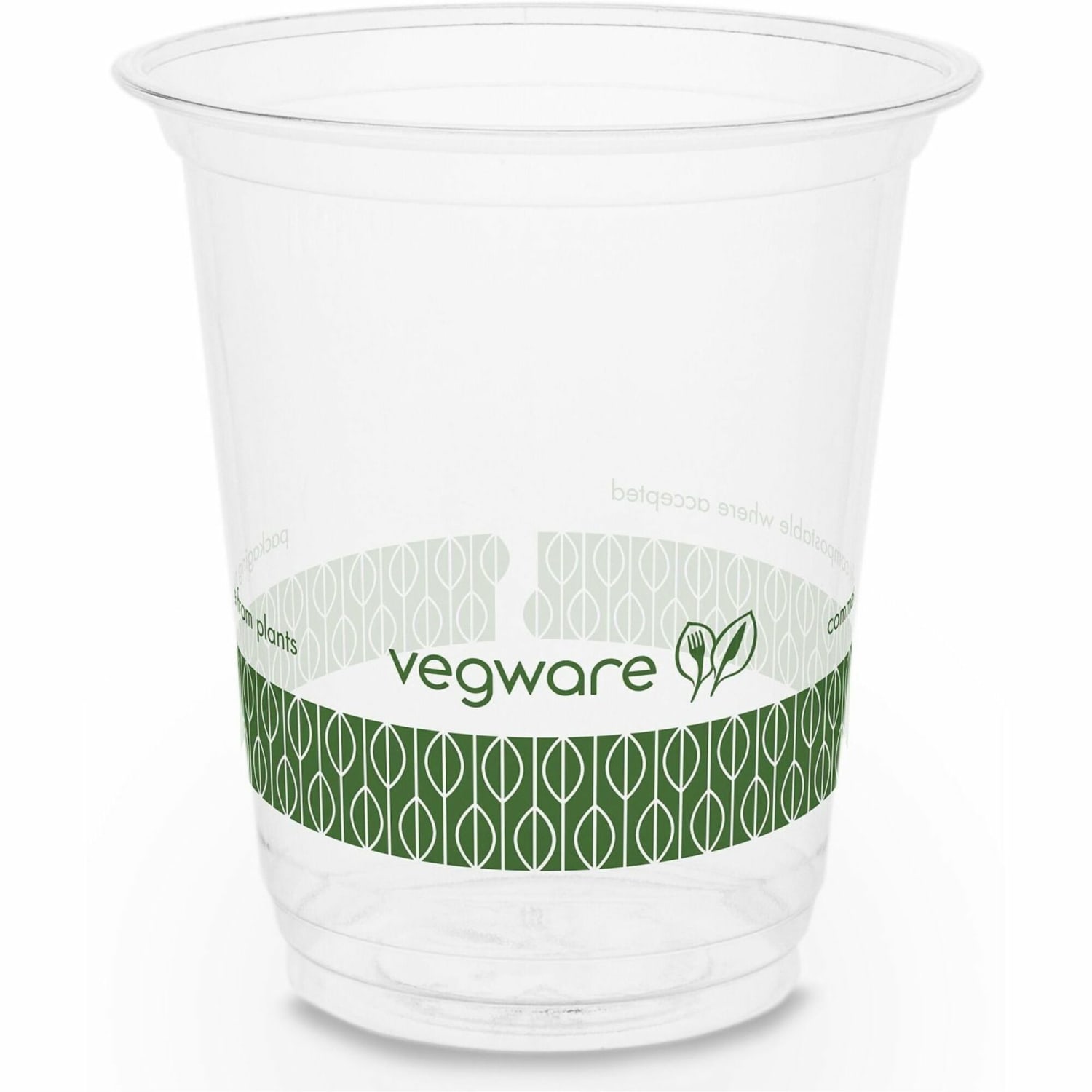 Vegware Cold Cups - 7 fl oz - Clear, Green - Polylactic Acid (PLA) - Cold, Cold Drink, Dessert, Salad - 1000 / Carton