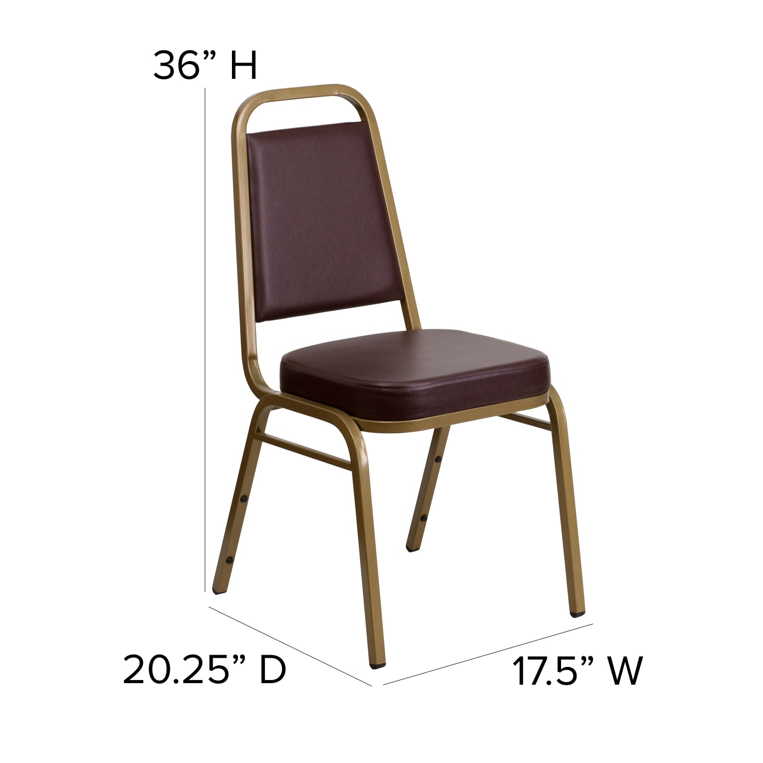 Flash Furniture HERCULES Series TrapezoidalBack Stacking Banquet Chair With 212in Thick Seat BrownGold PopularChairscom Flash Furniture HERCULES Series Trapezoidal Back Stacking Banquet Chair With 2 12in Thick Seat BrownGold PopularChairscom