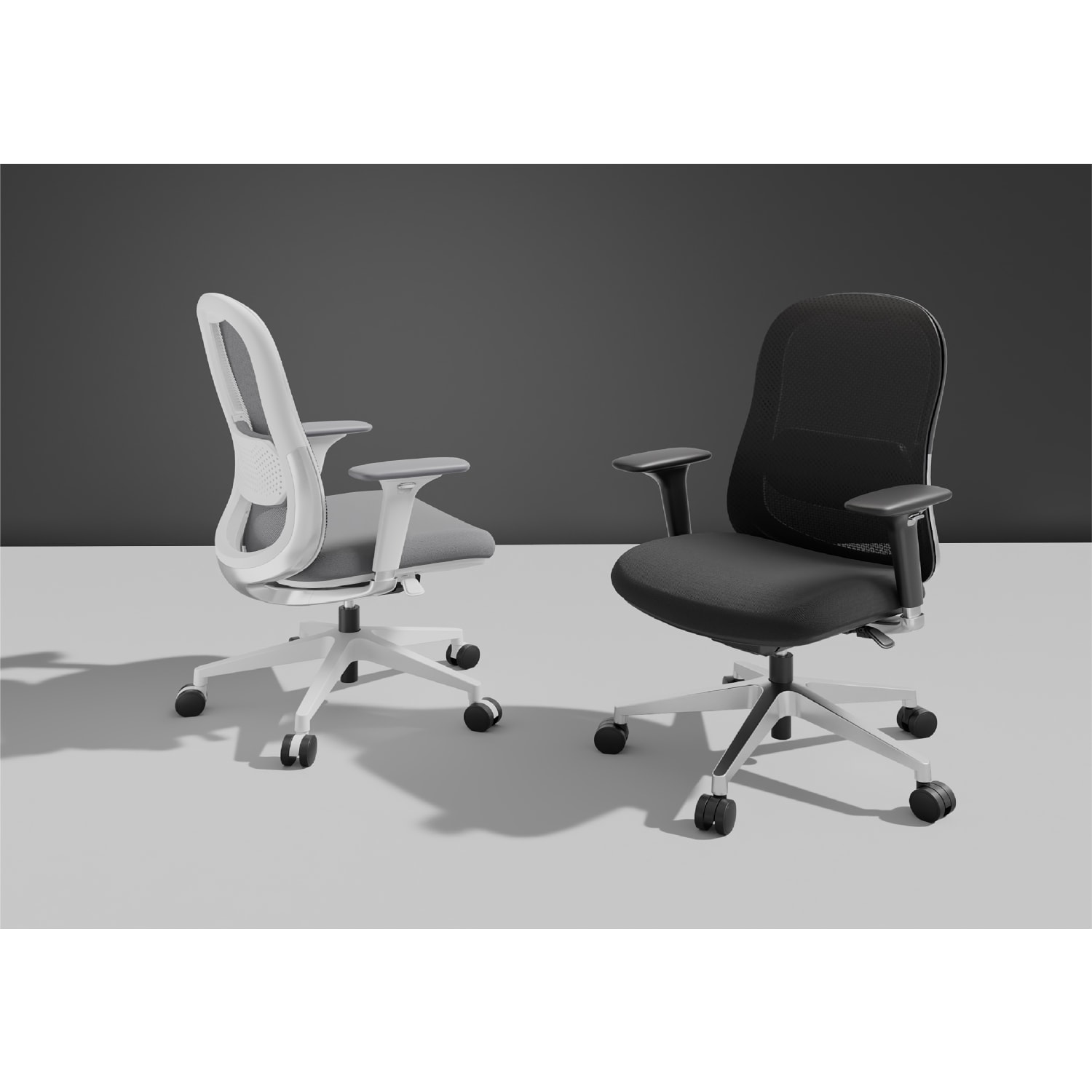WorkPro® Uomo Ergonomic Mesh/Fabric Mid-Back Office Chair, Black/Chrome, BIFMA Compliant - Image 9
