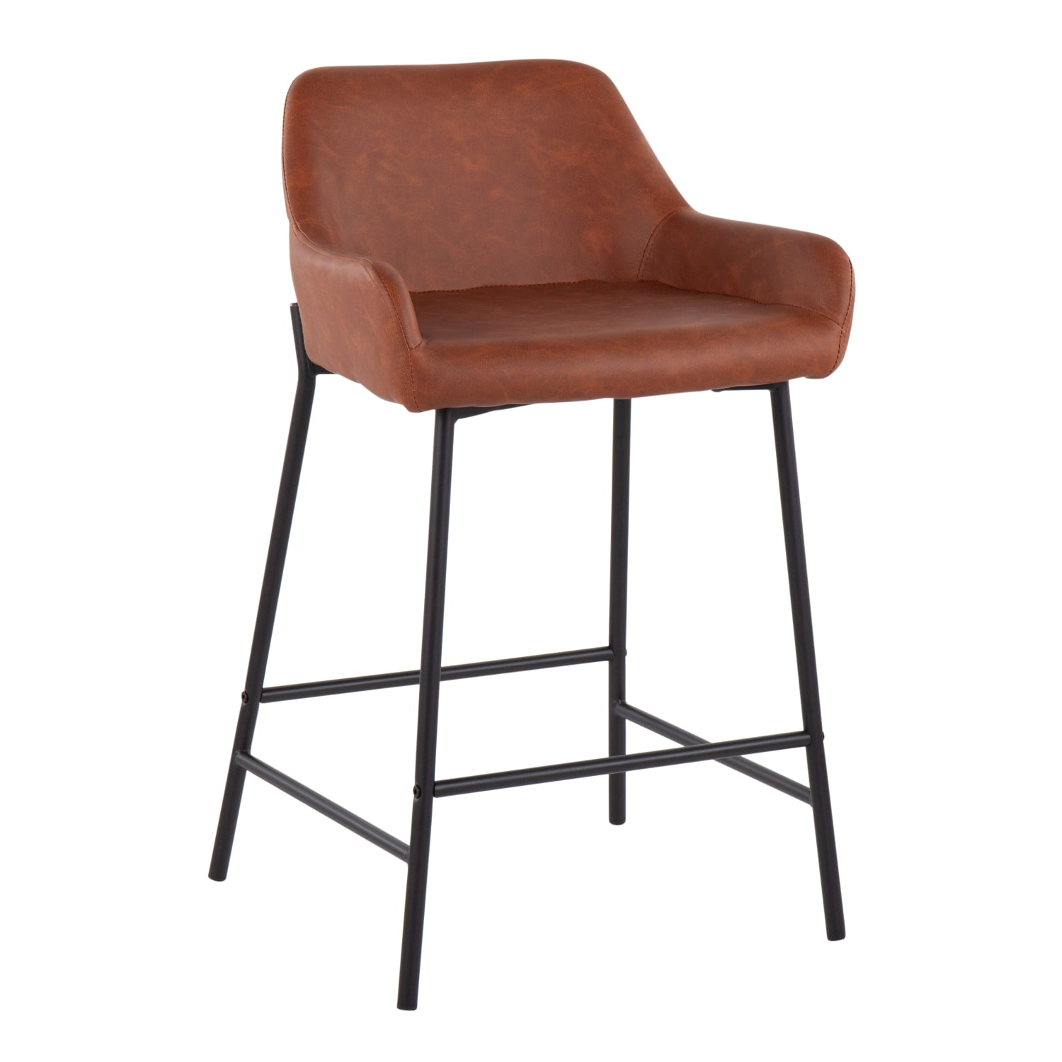 Lumisource Daniella Counter Stools CamelBlack Set Of 2 Stools B24DNLA2BKPUCAM2 PopularChairscom