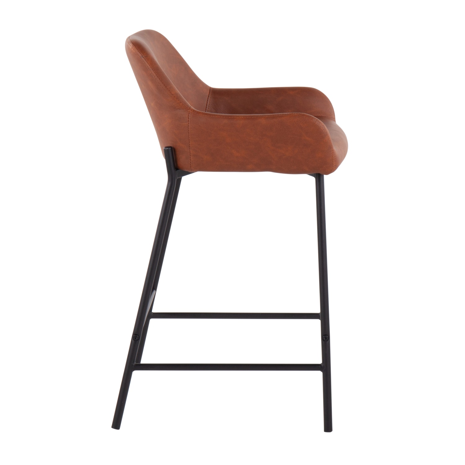 Lumisource Daniella Counter Stools CamelBlack Set Of 2 Stools B24DNLA2BKPUCAM2 PopularChairscom