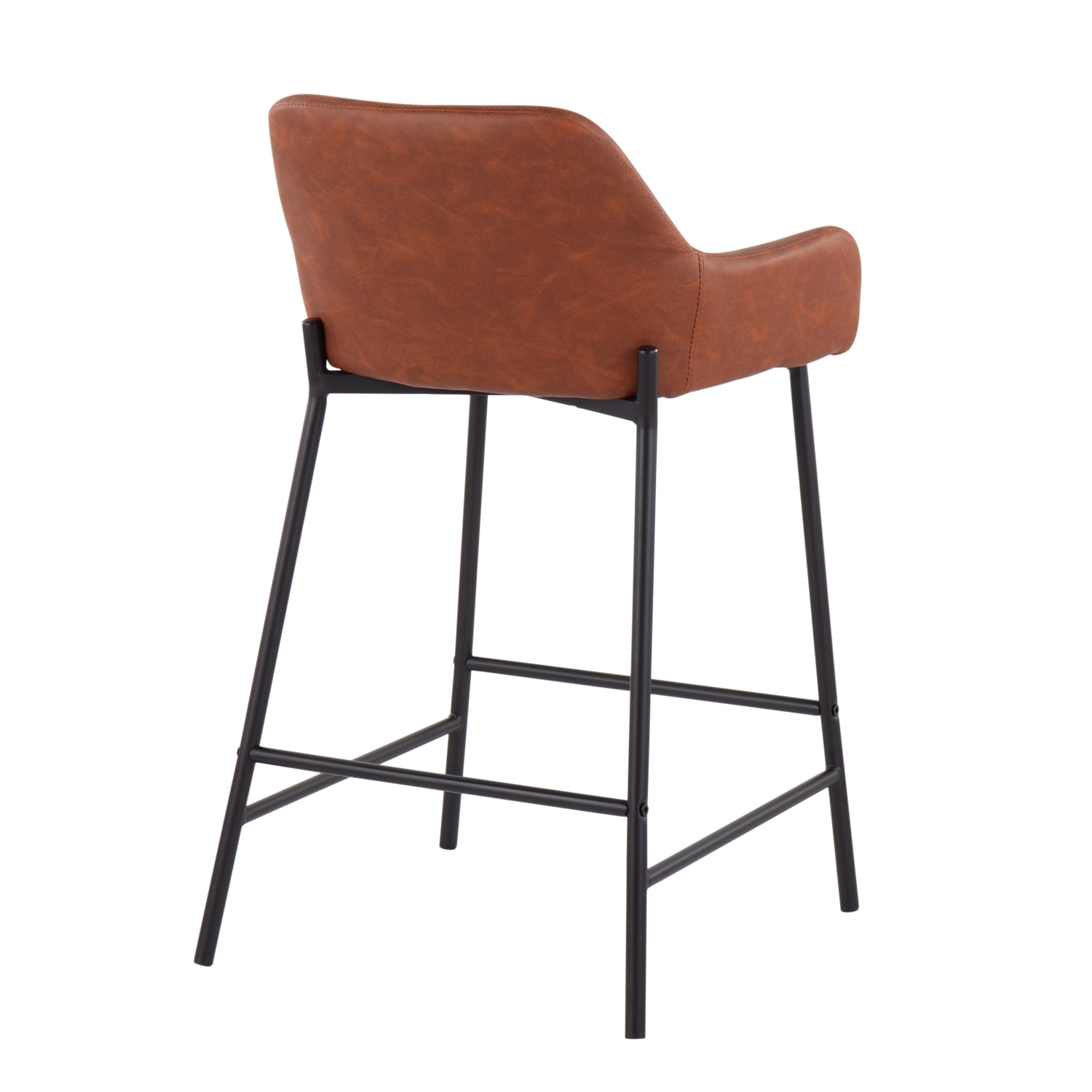 Lumisource Daniella Counter Stools CamelBlack Set Of 2 Stools B24DNLA2BKPUCAM2 PopularChairscom