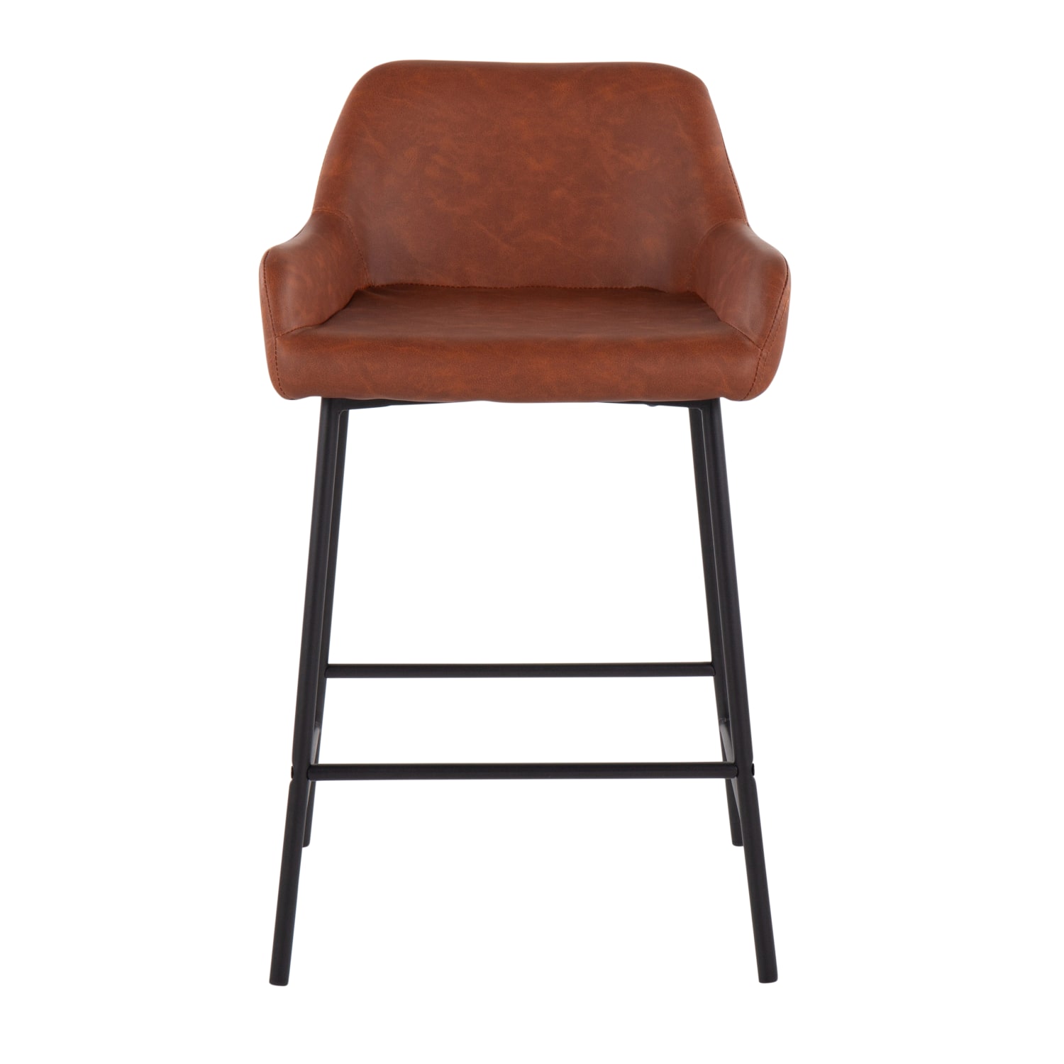 Lumisource Daniella Counter Stools CamelBlack Set Of 2 Stools B24DNLA2BKPUCAM2 PopularChairscom