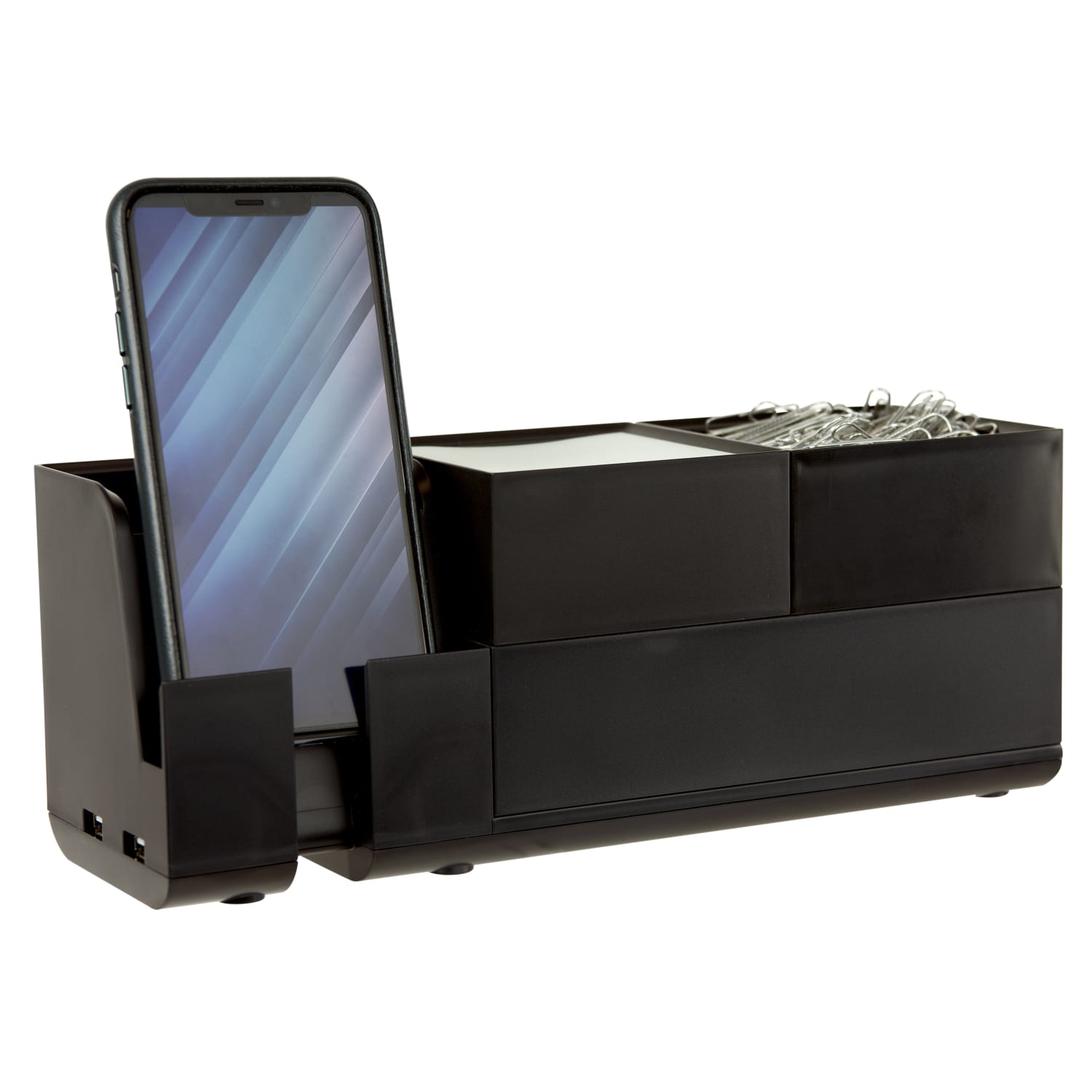 Bostitch Konnect Stackable 4-Piece Desk Organization Kit, Black - Image 3