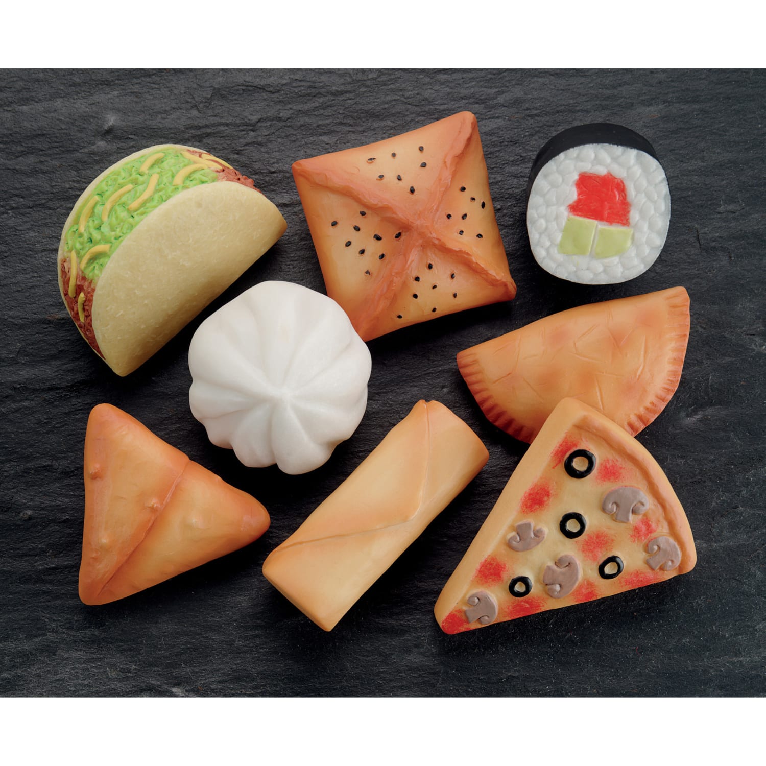 Yellow Door Sensory Play Stones, Foods of the World, Set Of 8 Stones - Image 4