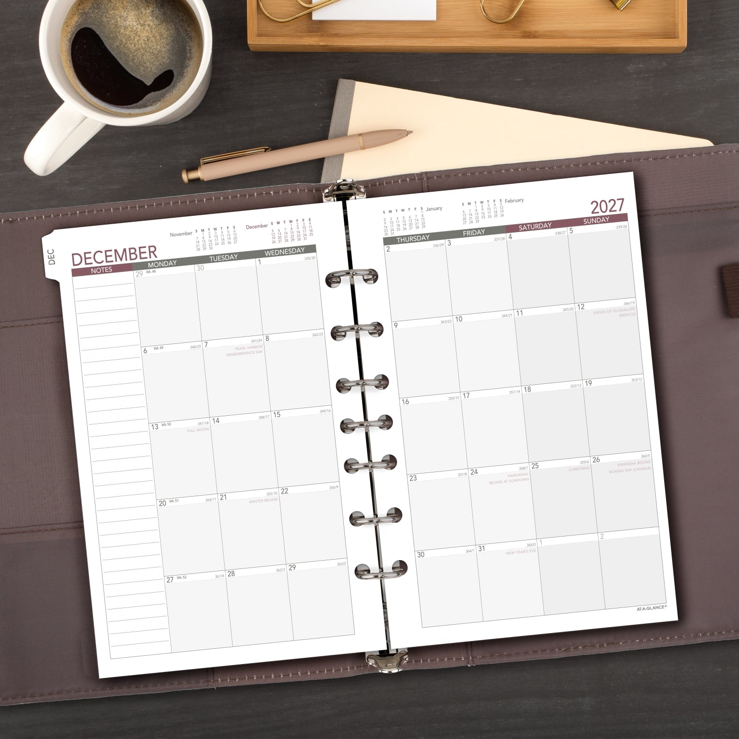 AT-A-GLANCE 2027 Weekly Planner Refill, Loose-Leaf, Desk Size, 5 1/2in x 8 1/2in - Image 4