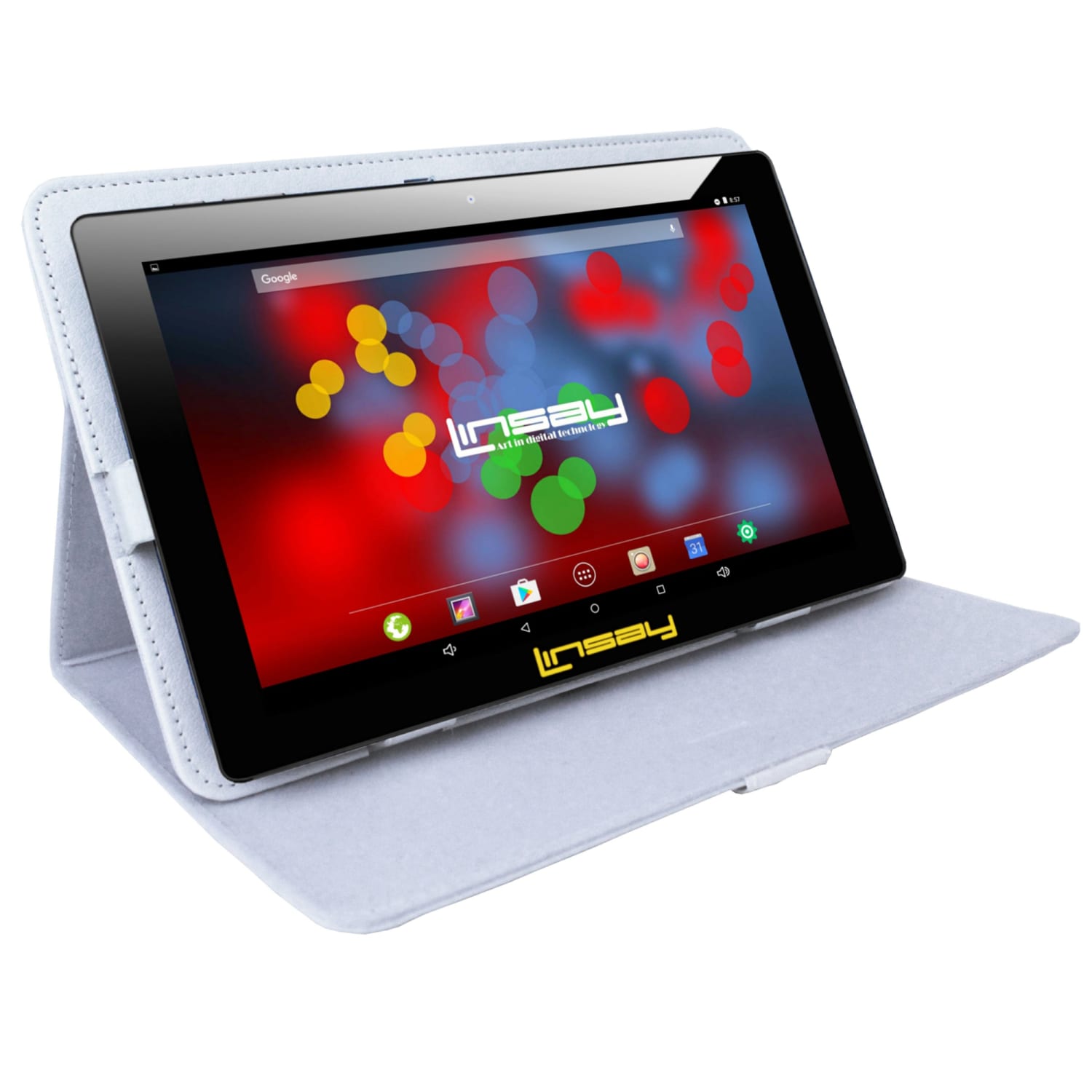 Linsay F10IPS Tablet, 10.1in Screen, 2GB Memory, 64GB Storage, Android 13, White - Image 4
