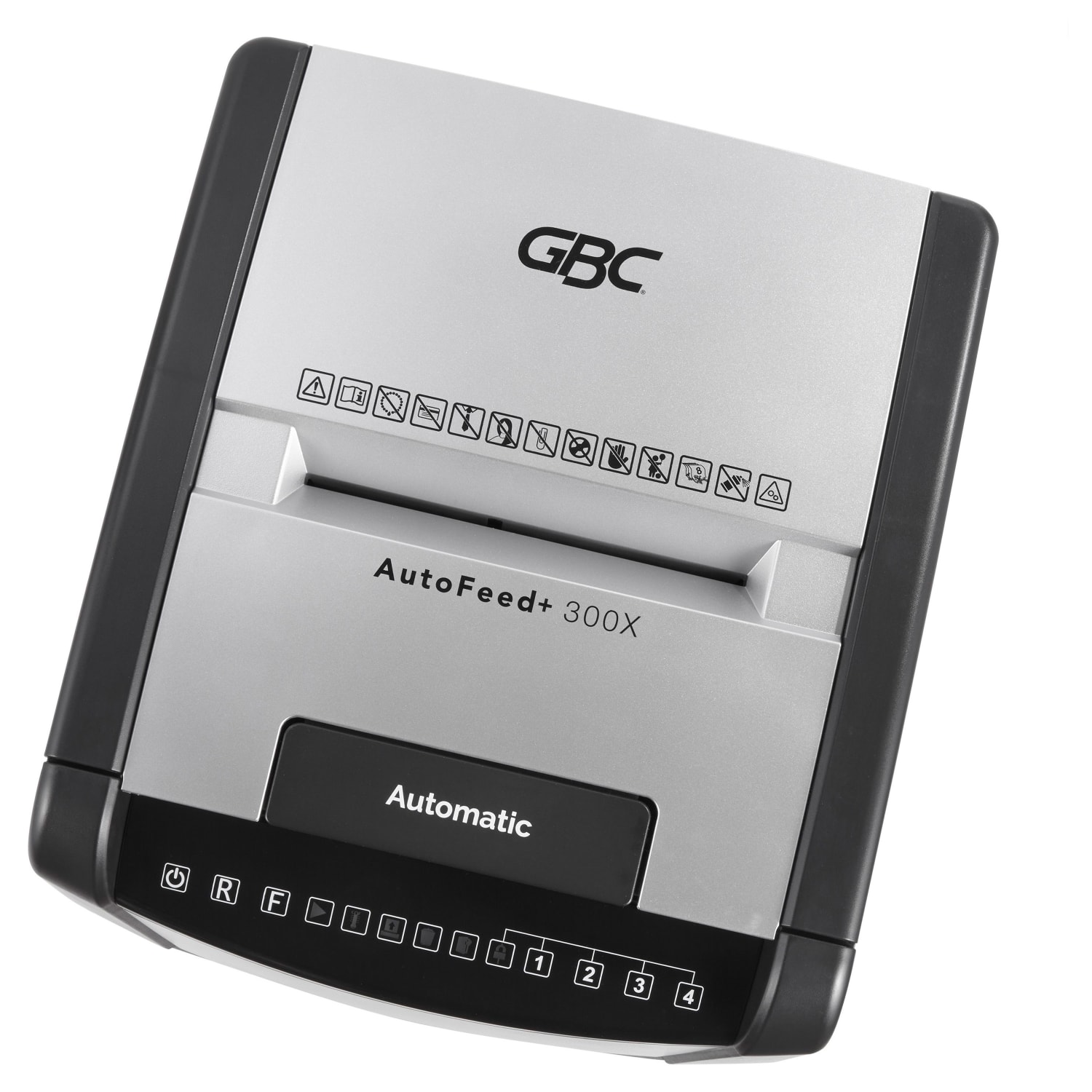 GBC AutoFeed+ Office Shredder, 300X, Super Cross-Cut, 300 Sheets - Continuous Shredder - Super Cross Cut - 10 Per Pass - for shredding Credit Card, Paper Clip, Staples, Paper - P-4 - 1 Hour Run Time - 16 gal Wastebin Capacity - Black - Image 5