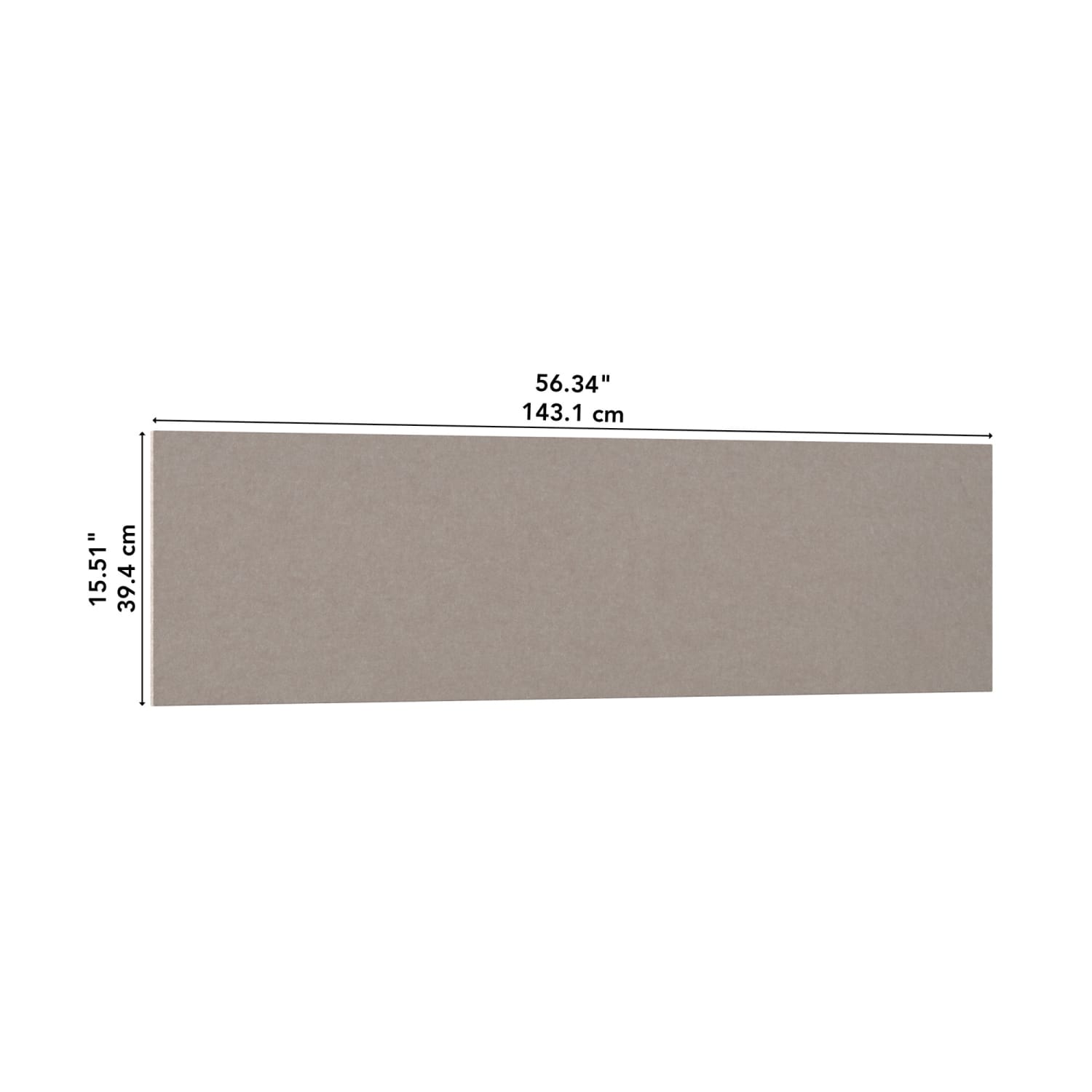 Bush Business Furniture 57inW x 16inH Acoustic Tackboard, Warm Beige, Standard Delivery - Image 4