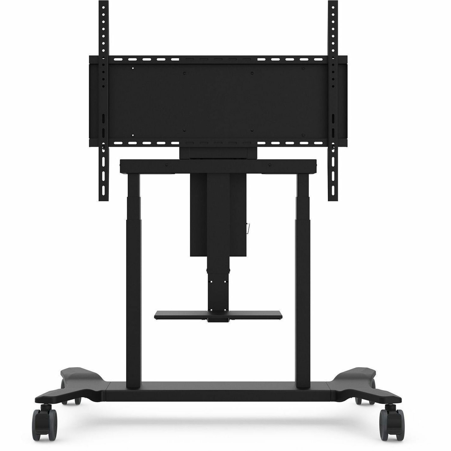 Viewsonic Electric Height-Adjustable Steel Mobile Cart With Motorized Lift For 55in to 86in Displays, 74-7/16inH x 49-1/8inW x 28-1/8inD, Black - Image 4