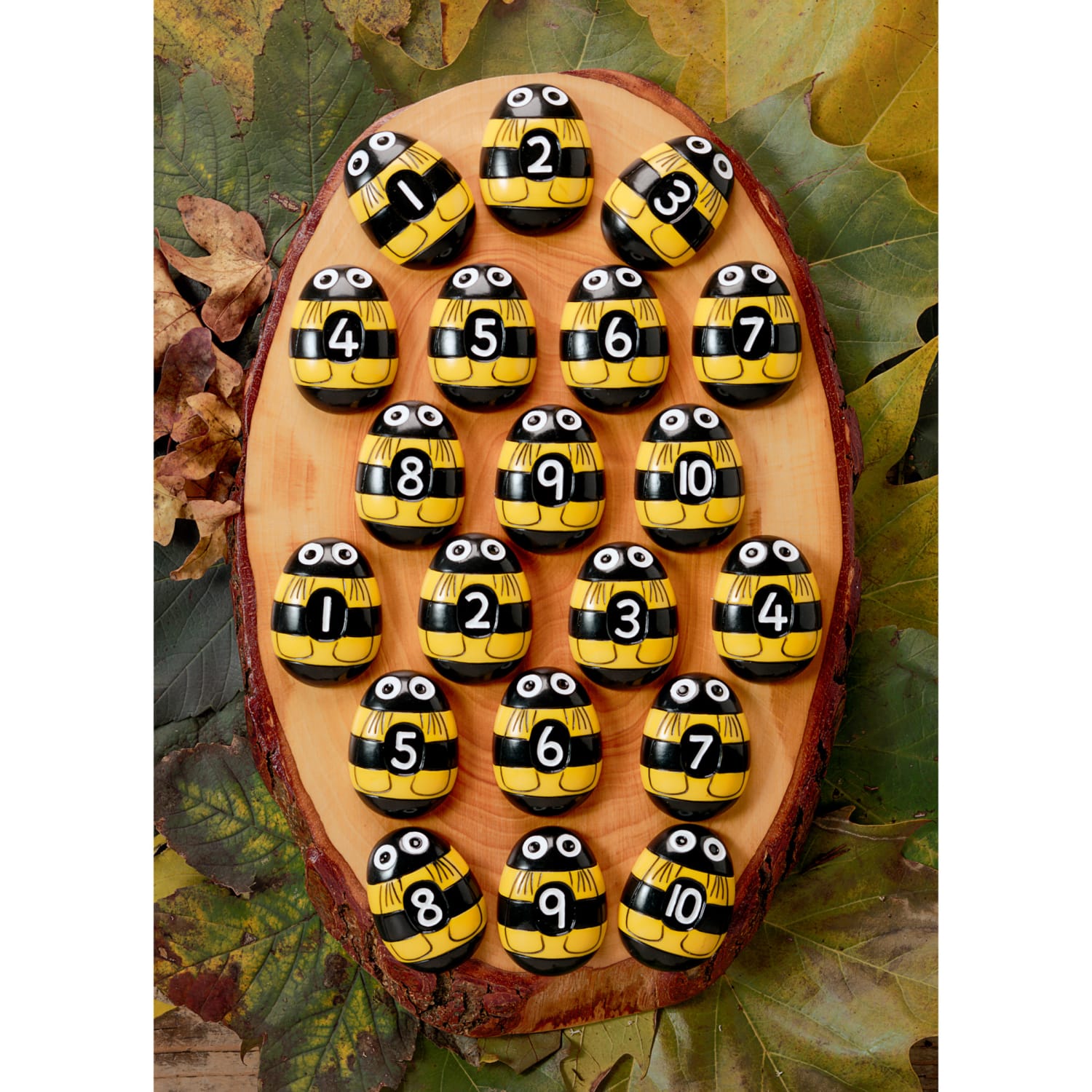 Yellow Door Honey Bee Number Stones, Set Of 20 - Image 4