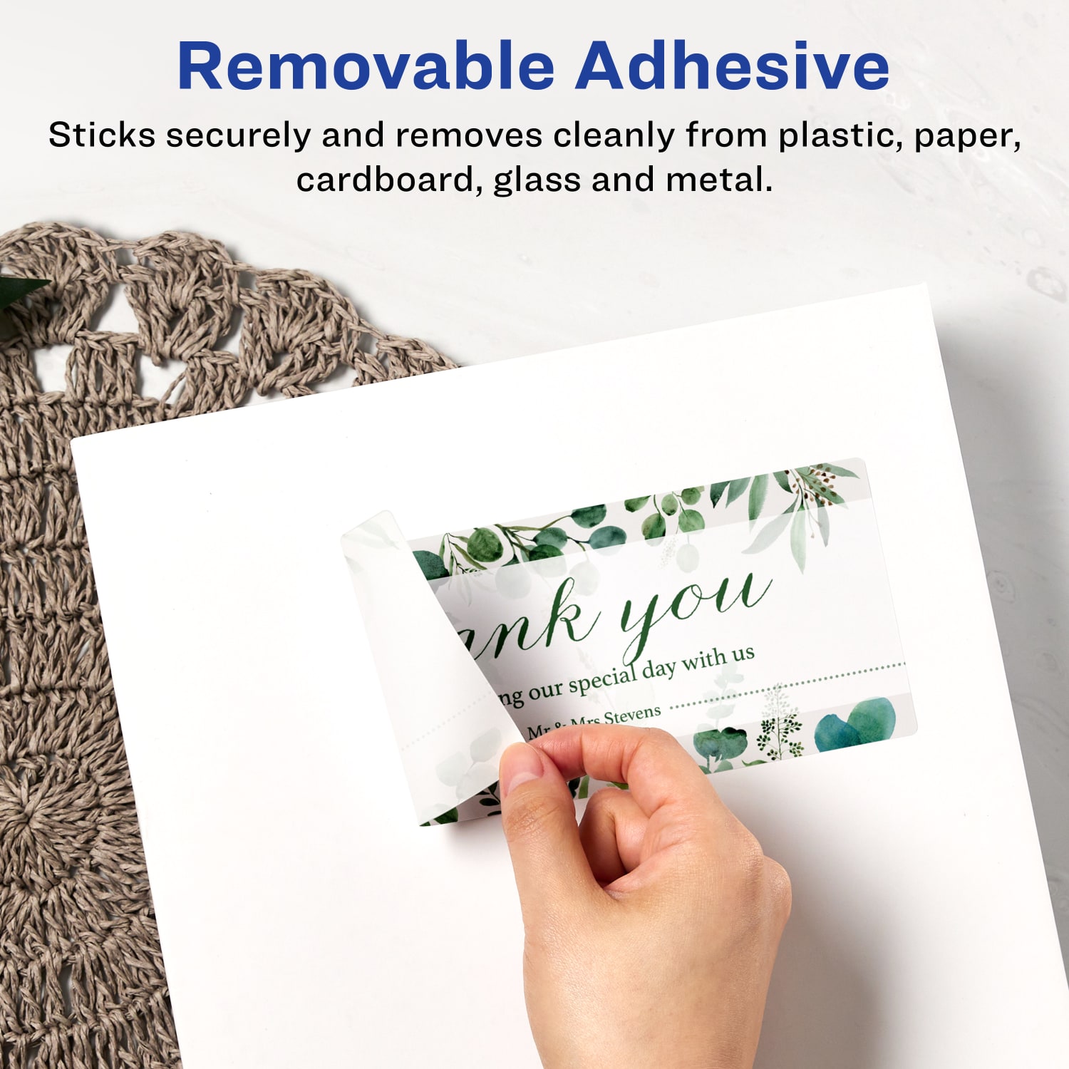Avery Removable Labels With Sure Feed, 94260-RMP100, Rectangle, 7-3/4in x 3-1/4in, White, Pack Of 200 Labels - Image 3