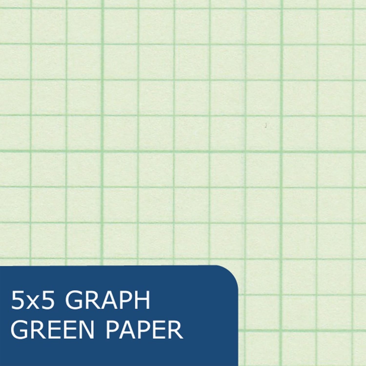 Roaring Spring 5x5 Grid Engineering Pad, 15# Green, 3 Hole Punched, 8.5in x 11in 100 Sheets, Green Paper Gride to Edge - Image 4