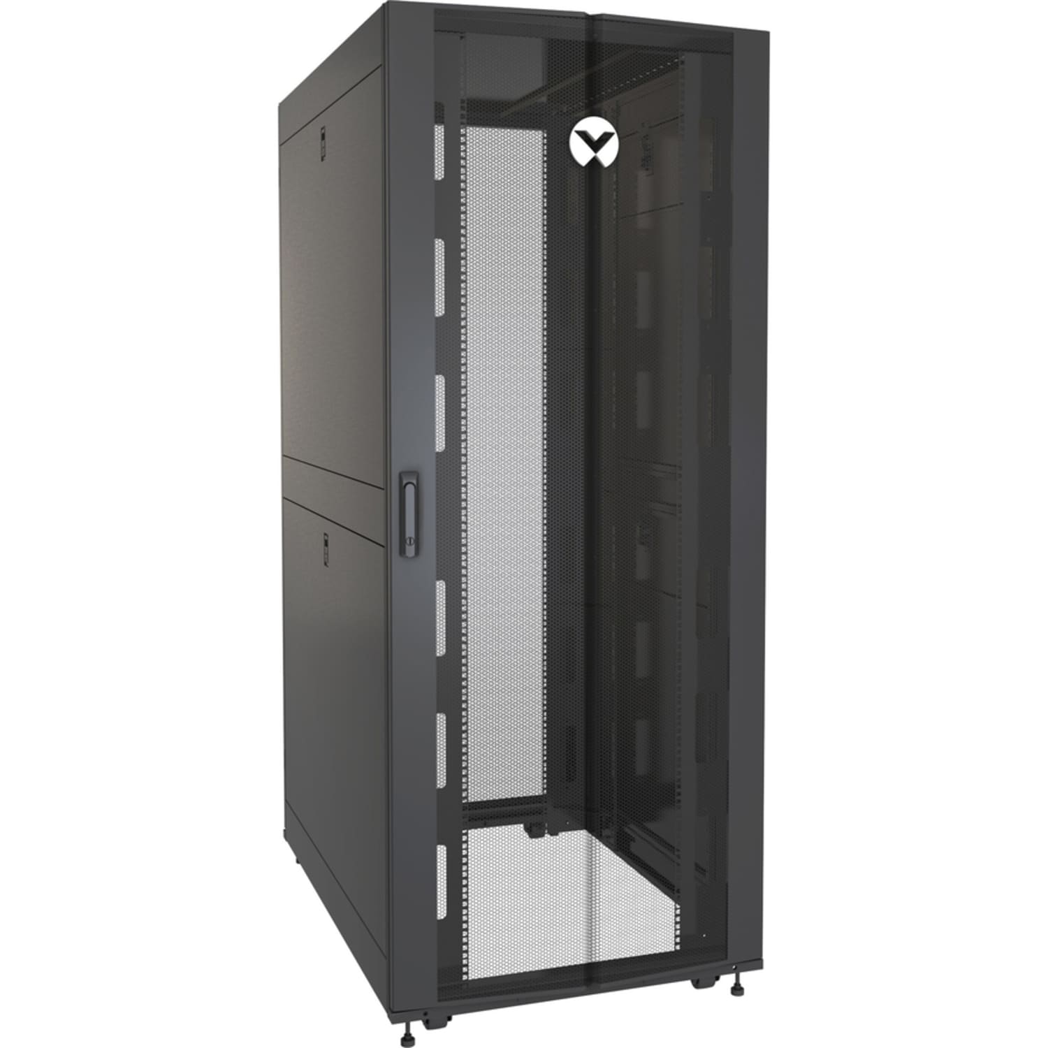Vertiv VR Rack - 42U Server Rack Enclosure| 800x1200mm| 19-inch Cabinet (VR3350) - 2000x800x1200mm (HxWxD)| 77% perforated doors| Sides| Casters - Image 4
