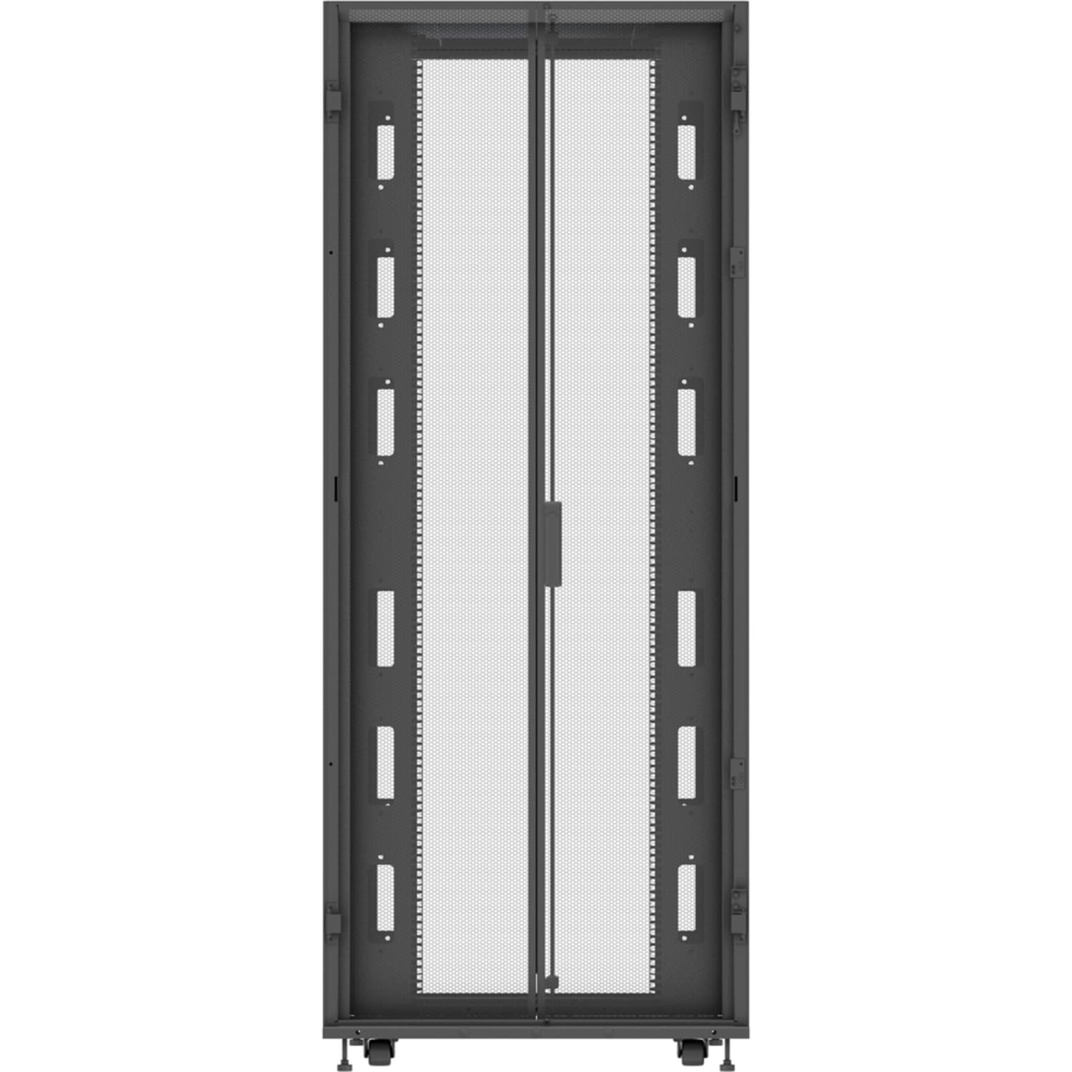 Vertiv VR Rack - 42U Server Rack Enclosure| 800x1200mm| 19-inch Cabinet (VR3350) - 2000x800x1200mm (HxWxD)| 77% perforated doors| Sides| Casters - Image 6