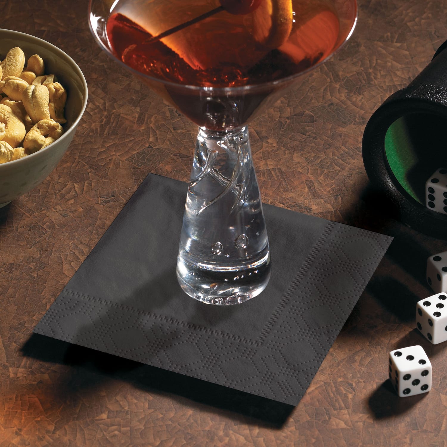 Hoffmaster Napkins, 4-3/4in x 4-3/4in, Black, Case Of 1,000 Napkins - Image 3