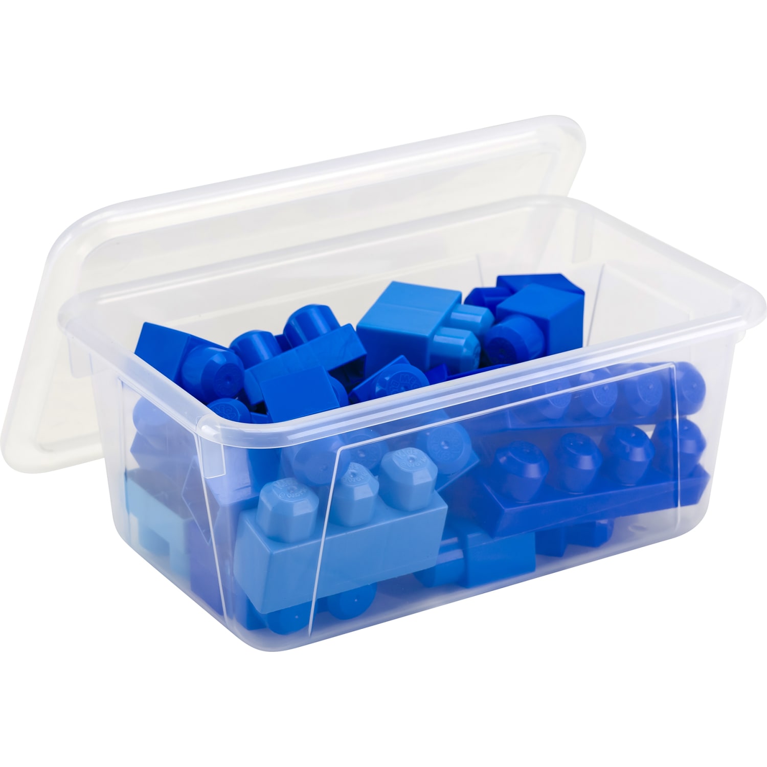 Storex Small Cubby Bins with Lids, 5-1/8inH x 7-13/16inW x 12-1/4inD, Clear, Pack Of 3 Bins - Image 5