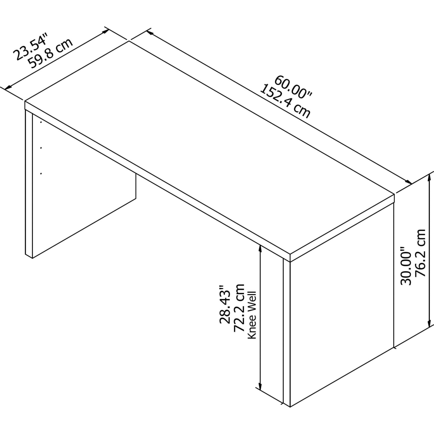 Bush Business Furniture Echo 60inW Credenza Computer Desk, Pure White, Standard Delivery - Image 4