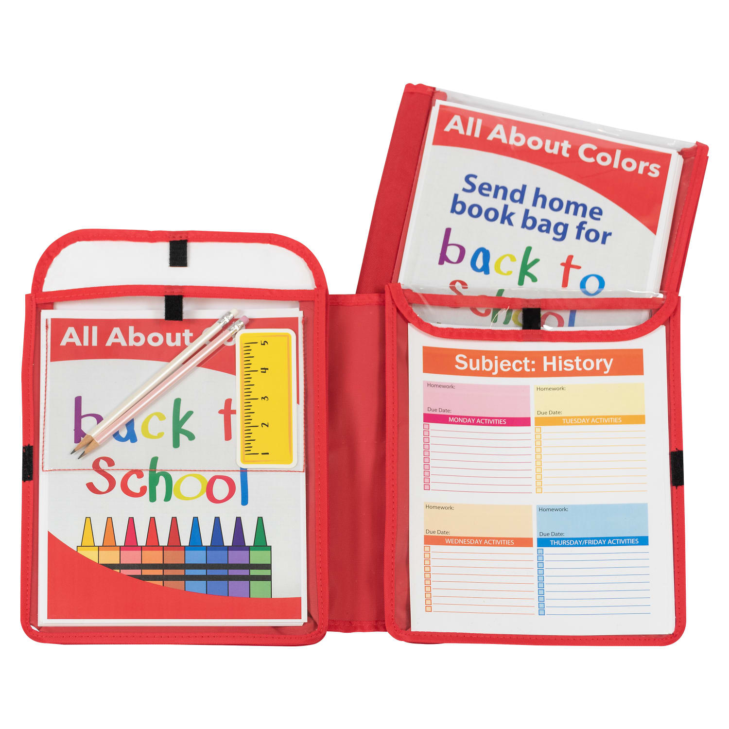 C-Line Classroom Connector School-To-Home Folders, 9in x 12in, Red, Pack Of 24 Folders - Image 3