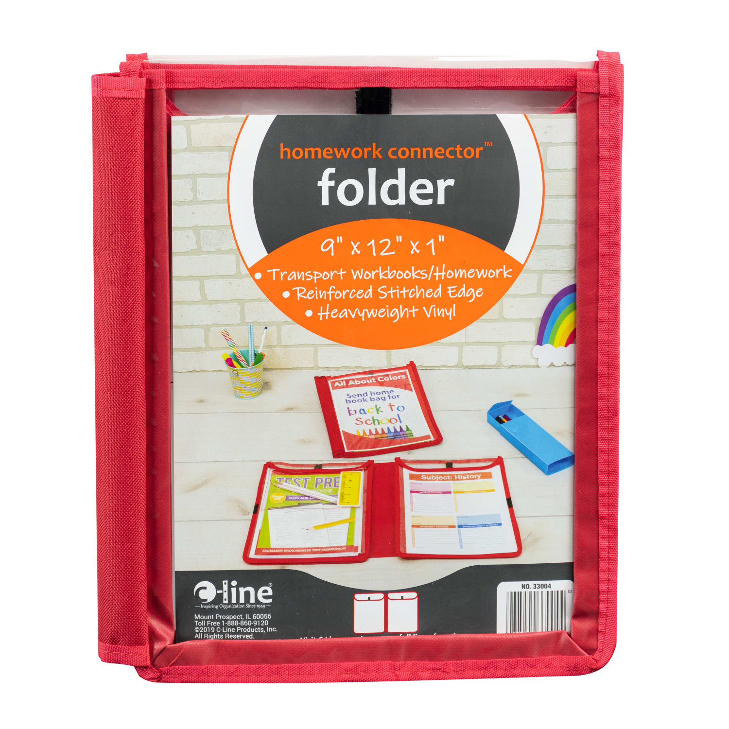C-Line Classroom Connector School-To-Home Folders, 9in x 12in, Red, Pack Of 24 Folders - Image 4