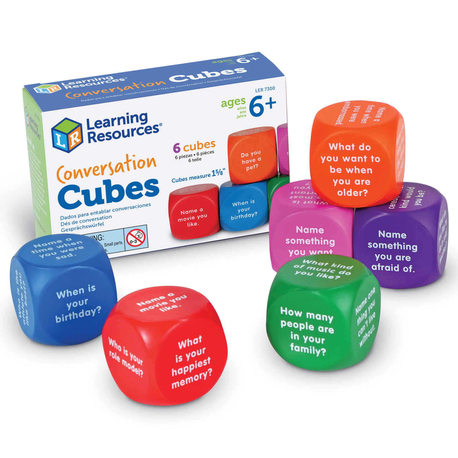 Learning Resources Conversation Cubes, 6 Per Set - Image 6
