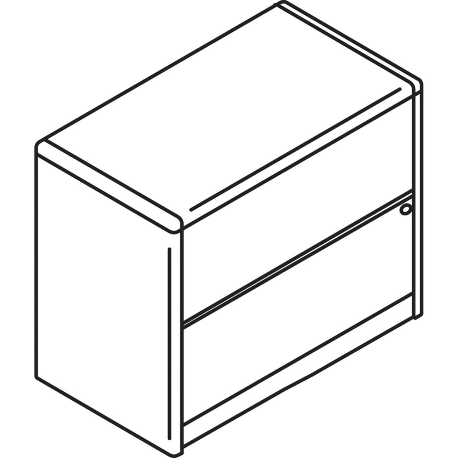 HON 10500 36inW x 20inD Lateral2-Drawer File Cabinet, Sterling Ash - Image 5