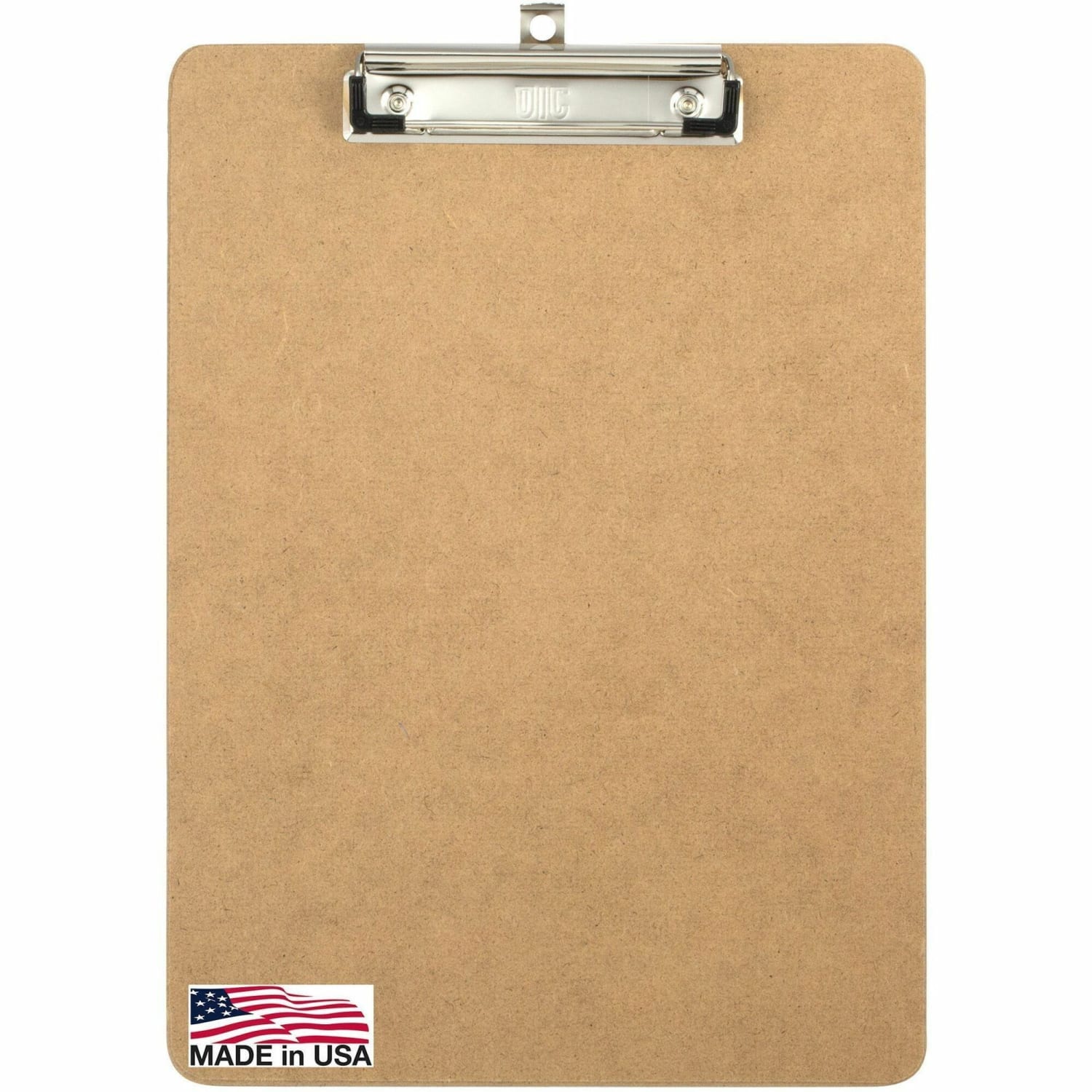 OIC Low-profile Clipboard - 1in Clip Capacity - 9in x 12 1/2in - Low-profile - Hardboard - Brown - 1 Each - Image 3