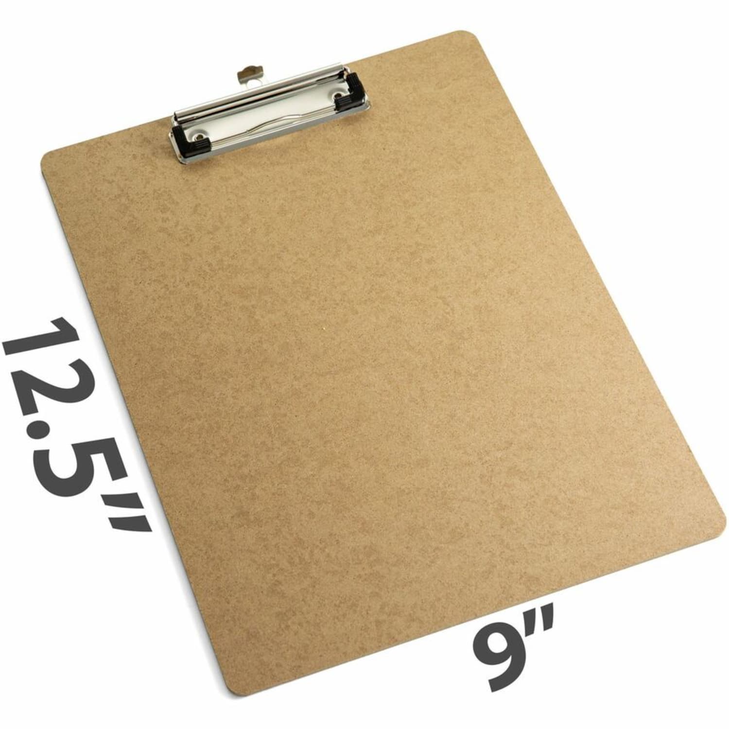 OIC Low-profile Clipboard - 1in Clip Capacity - 9in x 12 1/2in - Low-profile - Hardboard - Brown - 1 Each - Image 6