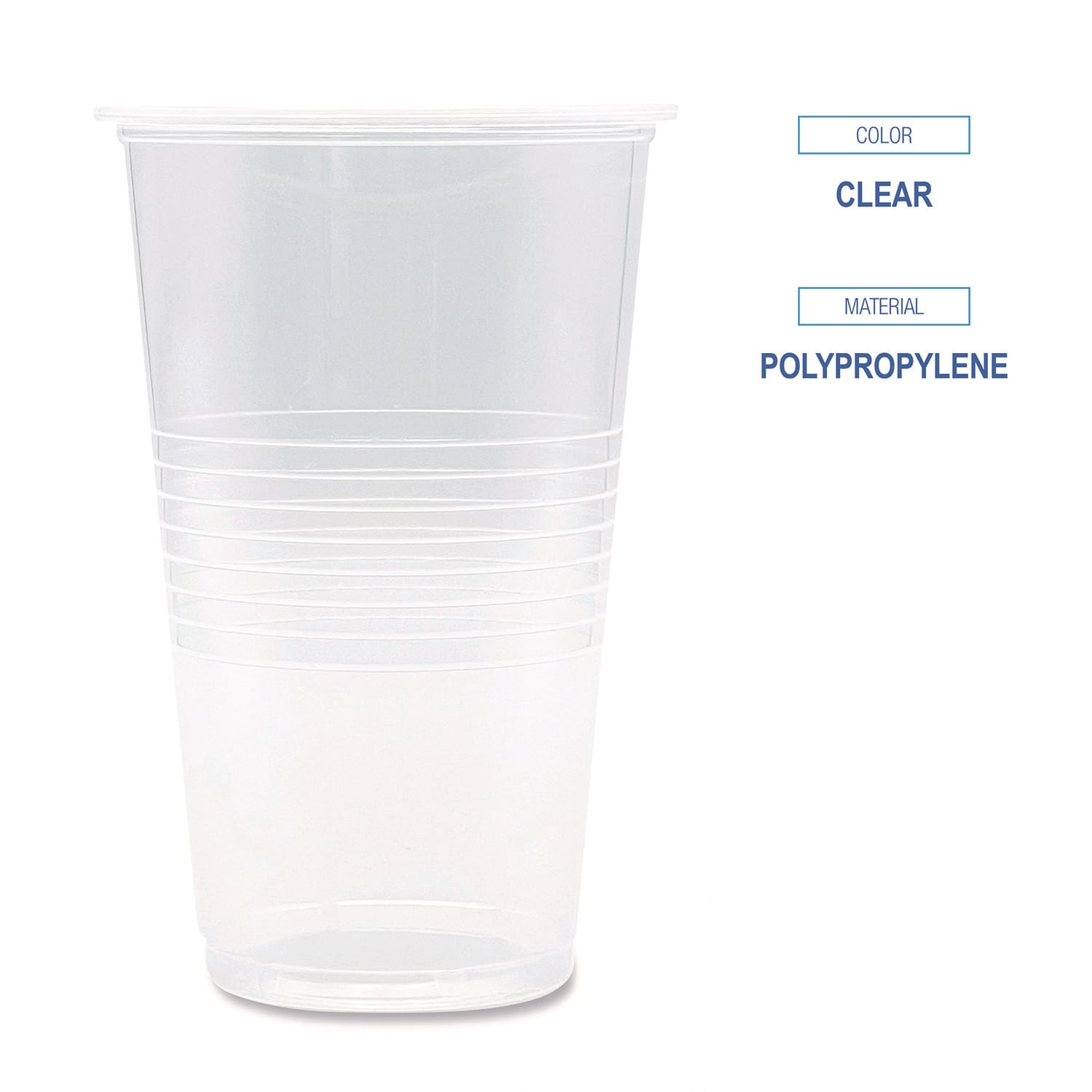 Boardwalk Plastic Cold Cups, 20 Oz, Clear, Pack Of 1,000 Cups - Image 5