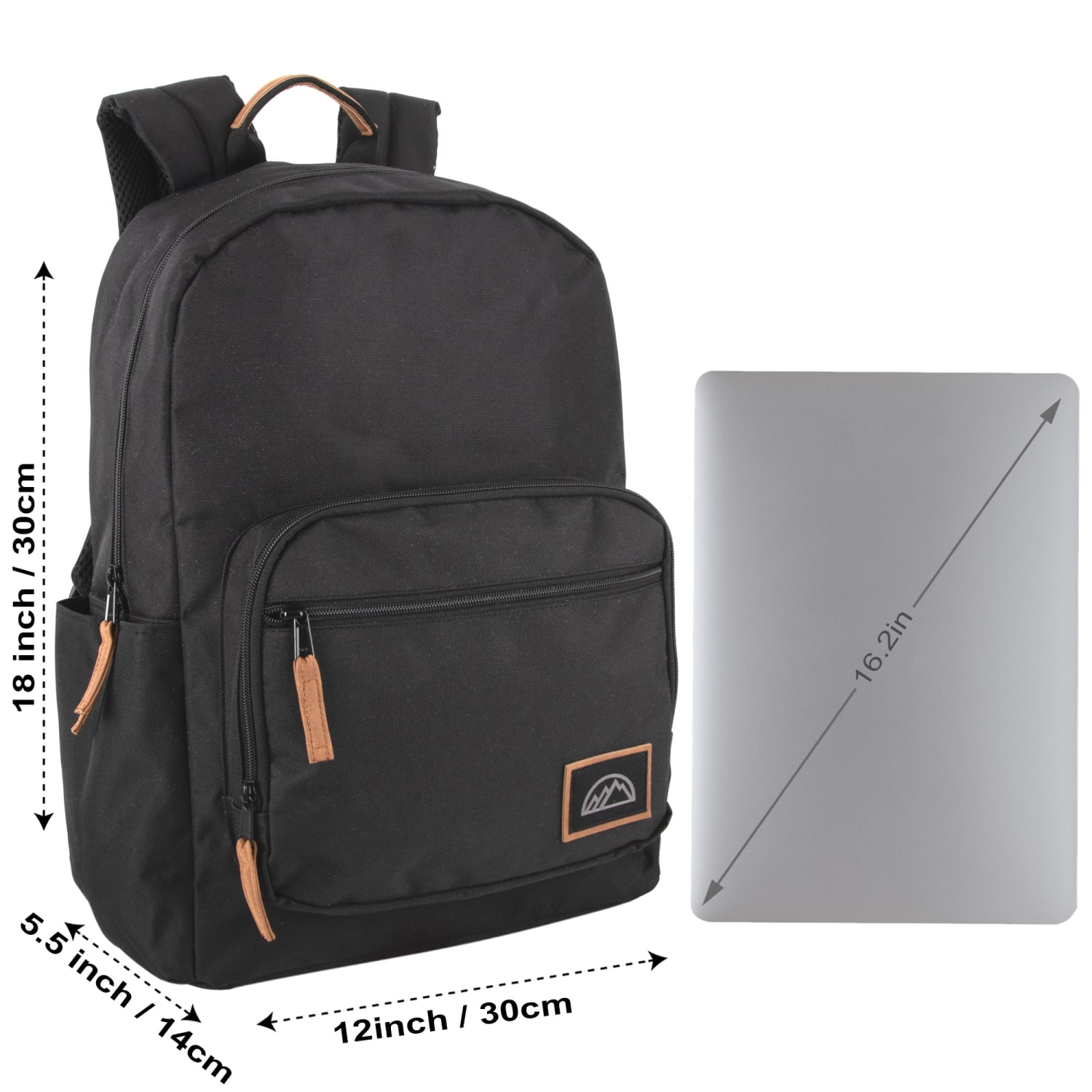 Mountain Edge Deluxe Backpacks With 17in Laptop Sleeves, Black/Gray/Navy, Total Qty 24 - Image 4