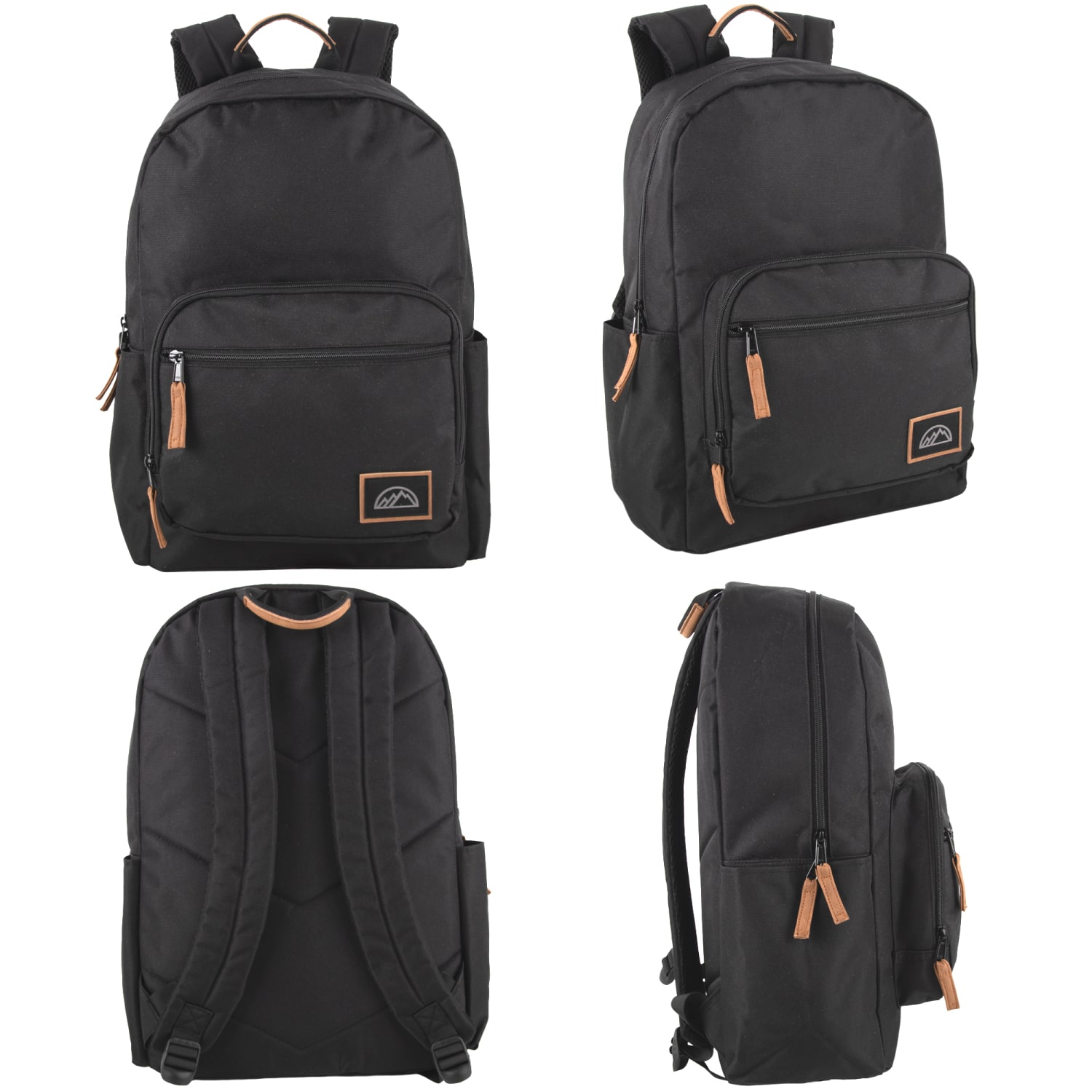 Mountain Edge Deluxe Backpacks With 17in Laptop Sleeves, Black/Gray/Navy, Total Qty 24 - Image 5