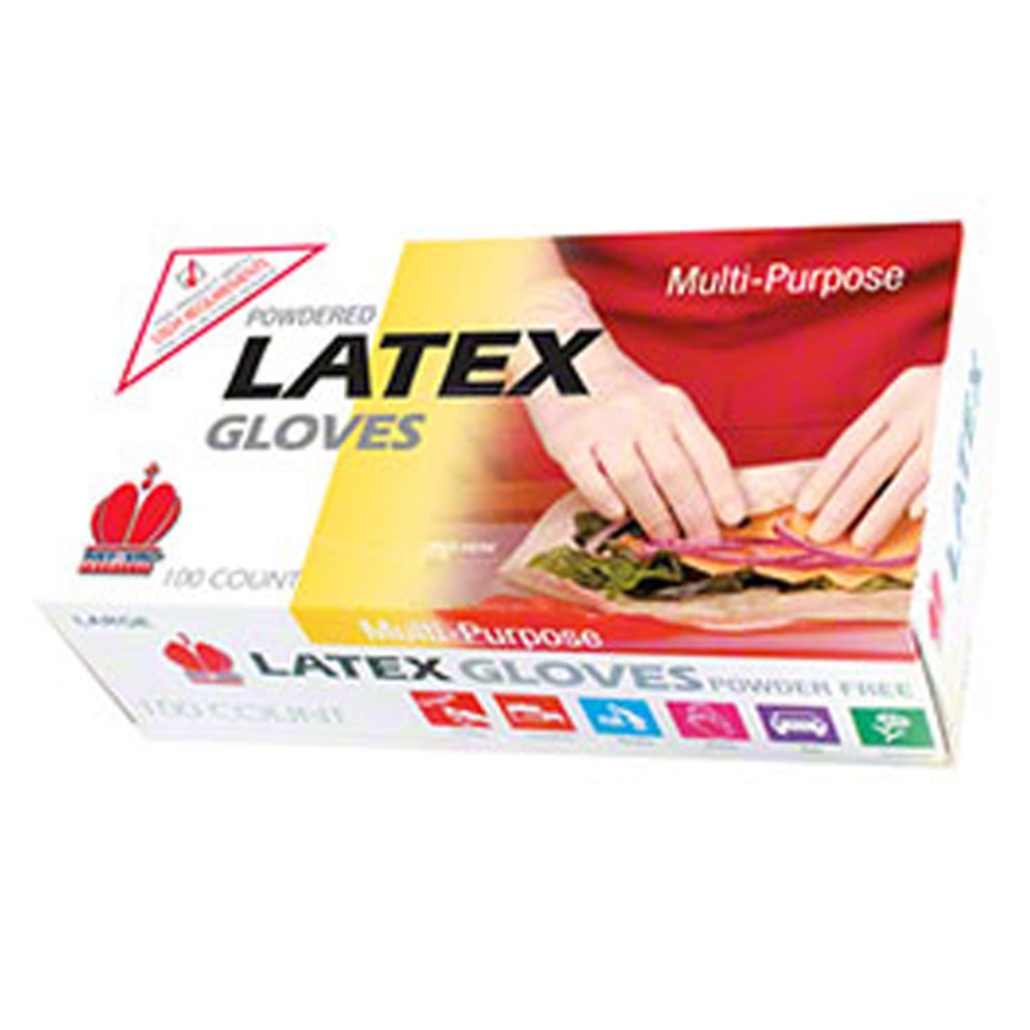 Goldmax Disposable Powder-Free Latex Gloves, Large, Natural, 100 Per Pack, Case Of 10 Packs - Image 3