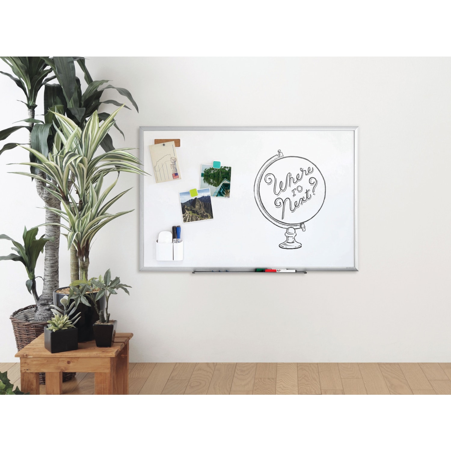 U Brands Magnetic Dry-Erase Board, 36in X 24in, Silver Aluminum Frame, Actual Size 35in X 23in (071U00-01) - Image 4