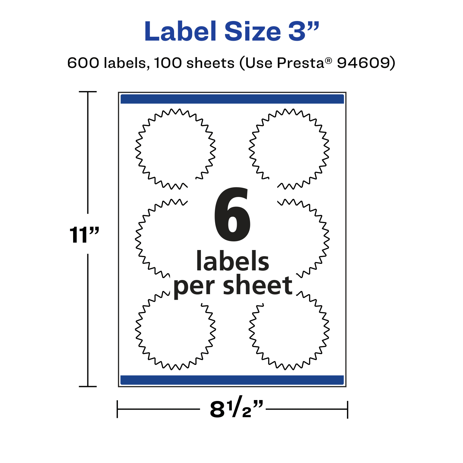 Avery Glossy Permanent Labels With Sure Feed, 94609-CGF100, Starburst, 3in, Clear, Pack Of 600 - Image 6