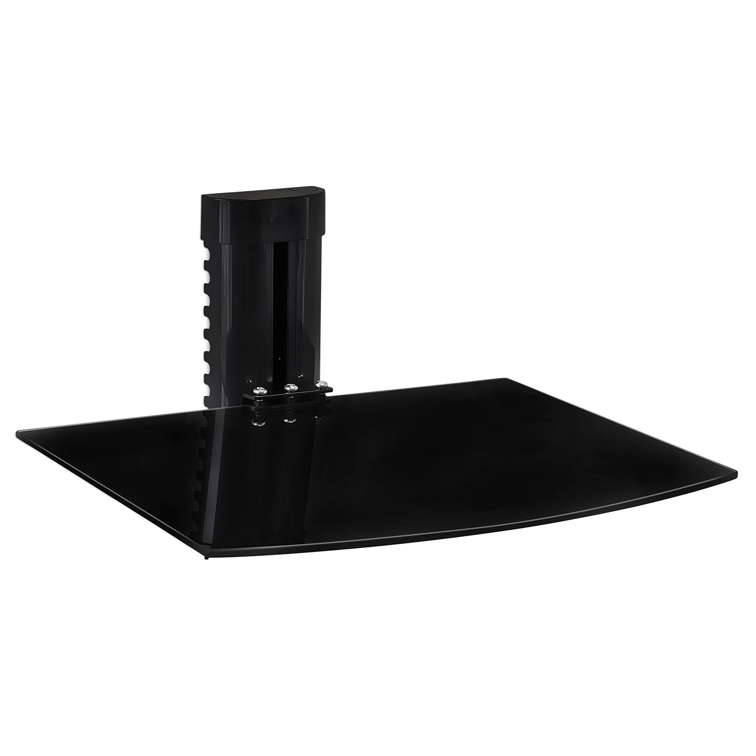 Mount-It! MI-891 Floating Glass Wall Shelf, 4.25inH x 14.25inW x 9.87inD, Black - Image 3