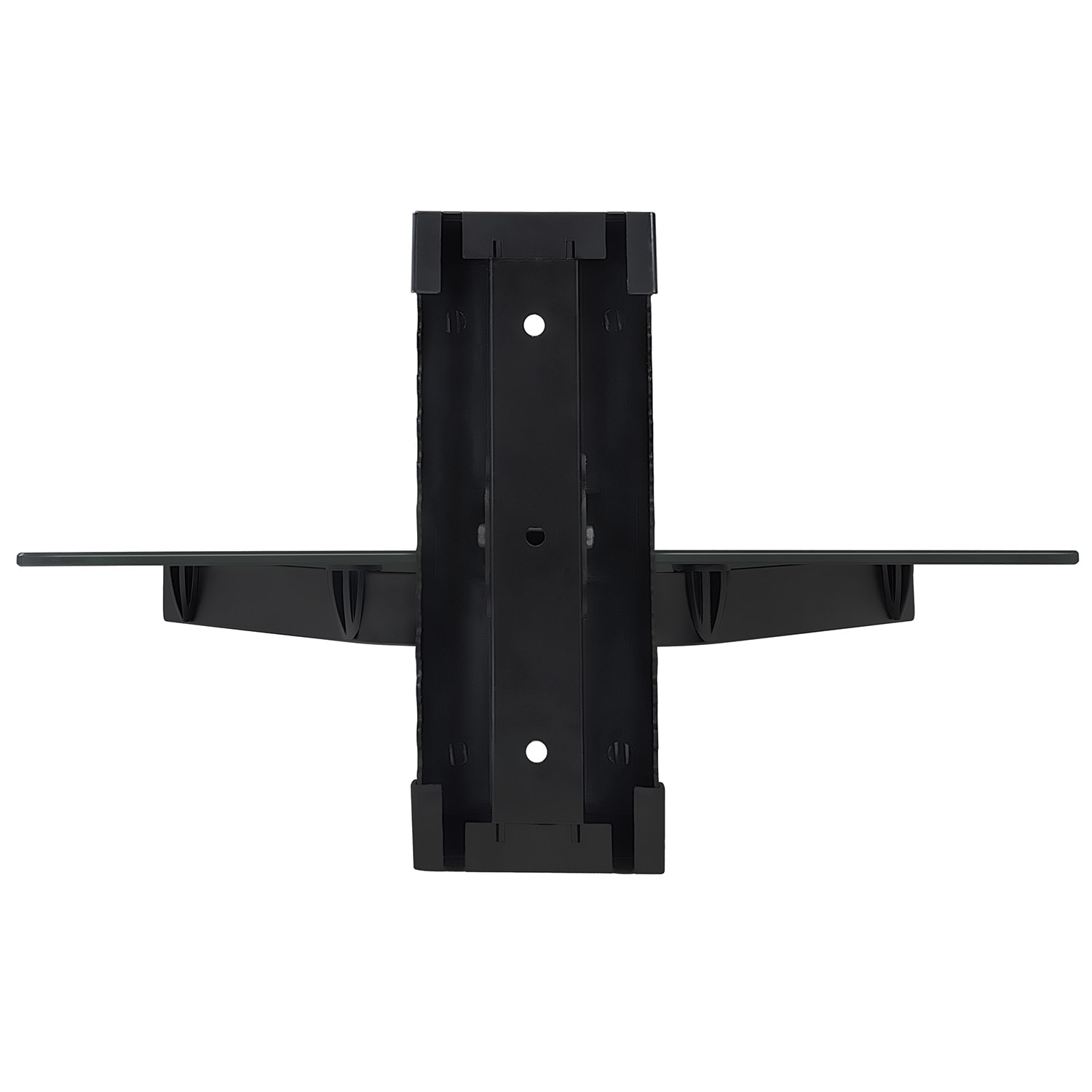 Mount-It! MI-891 Floating Glass Wall Shelf, 4.25inH x 14.25inW x 9.87inD, Black - Image 4