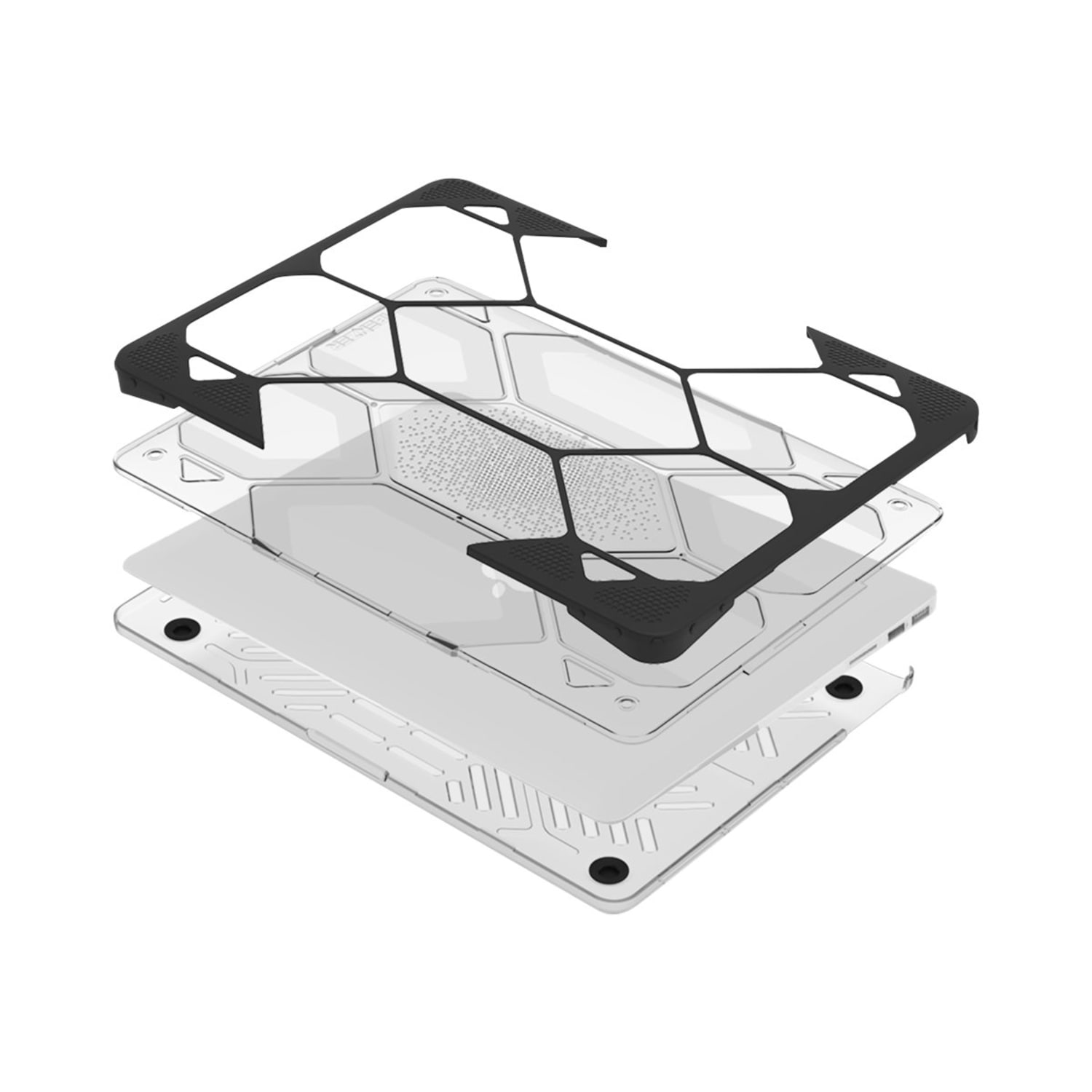 iBenzer Hexpact - Notebook shell case - 13.3in - clear - for Apple MacBook Air 13.3in (Mid 2012, Mid 2013, Early 2014, Early 2015, Mid 2017) - Image 3