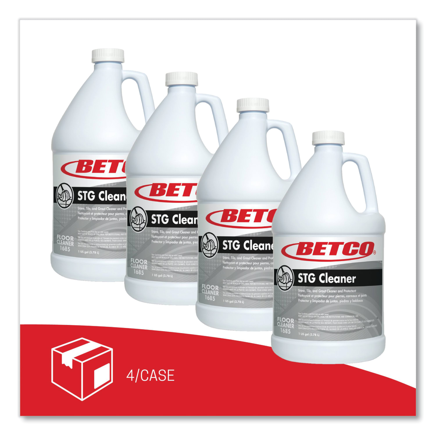 Betco Stone, Tile, Grout Cleaner And Protectant, Pleasant Scent, 1 Gallon, Carton Of 4 Bottles - Image 3