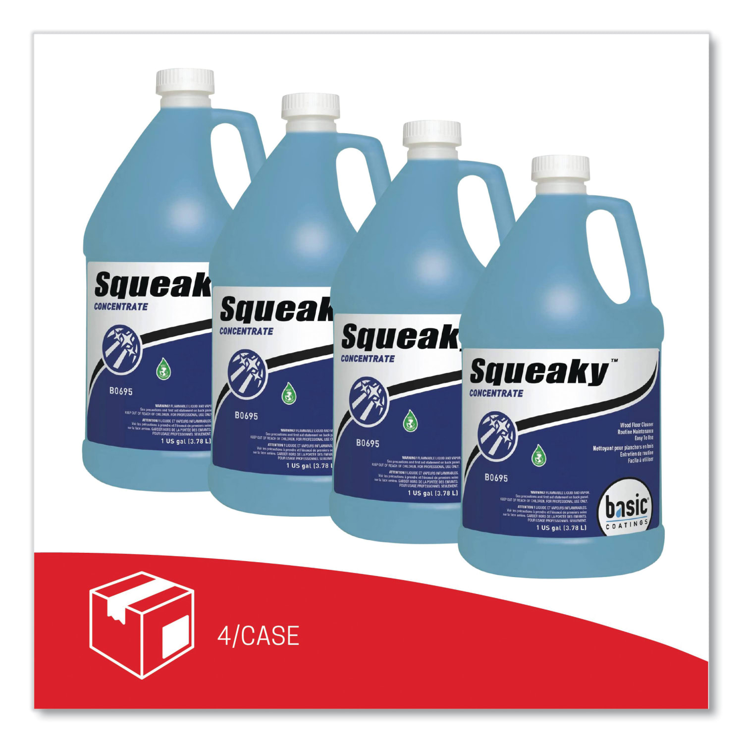 Betco Squeaky Concentrate Floor Cleaner, Characteristic Scent, 1 Gallon, Carton Of 4 Bottles - Image 3