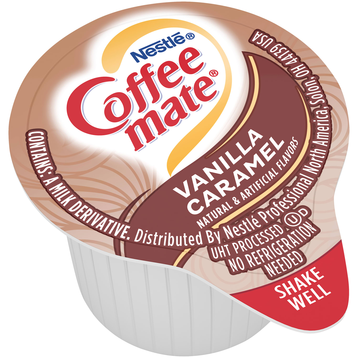 Coffee mate Vanilla Caramel Nondairy Liquid Creamer Singles - Vanilla Caramel Flavor - 0.38 fl oz (11 mL) - 200 Serving - 50/Box - 4 / Carton - Image 5