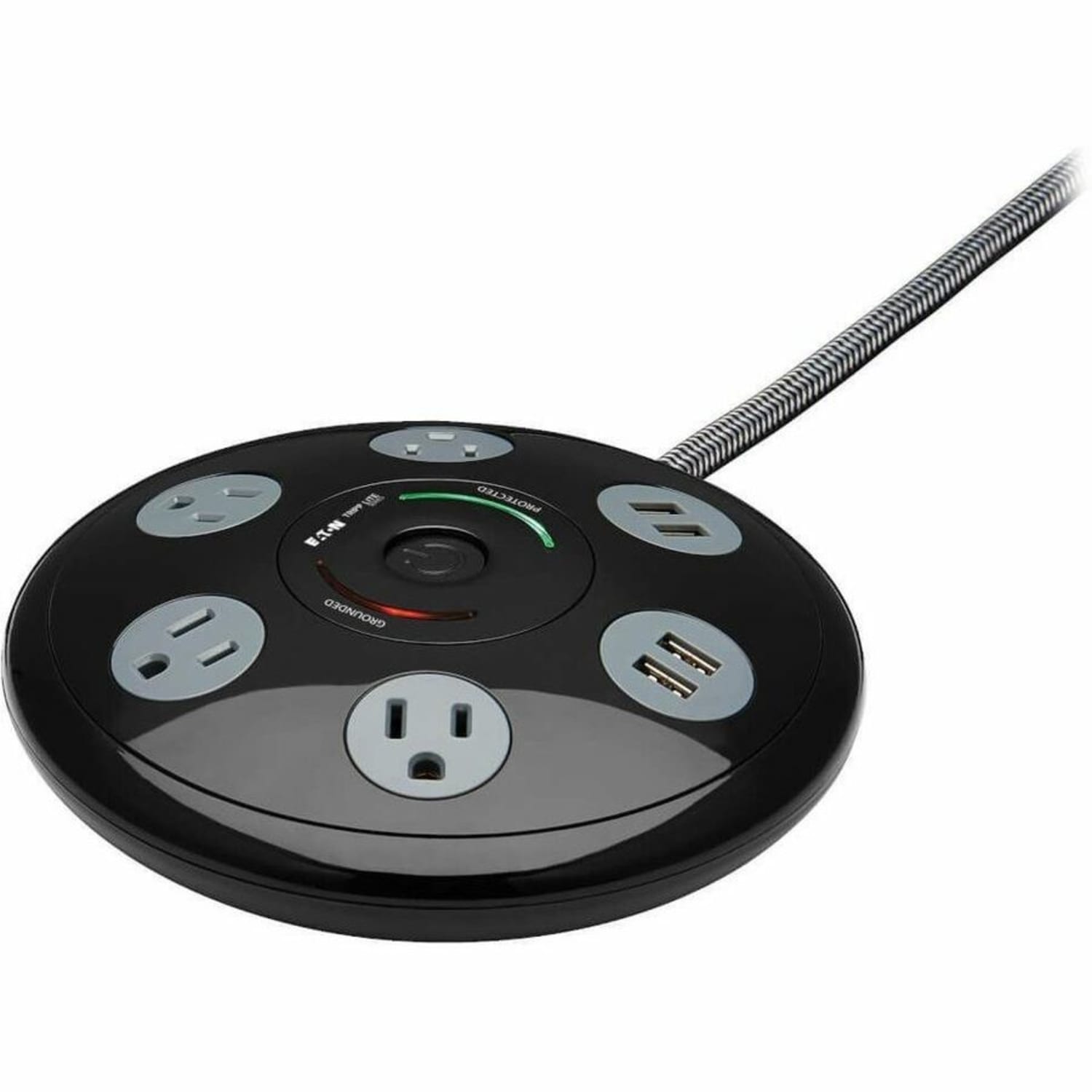 Eaton Tripp Lite Series Conference Power Surge Protector - 4 NEMA 5-15R Outlets, 4 USB-A Ports, 6 ft. Cord, Black - TLP406USBUFO - Image 5