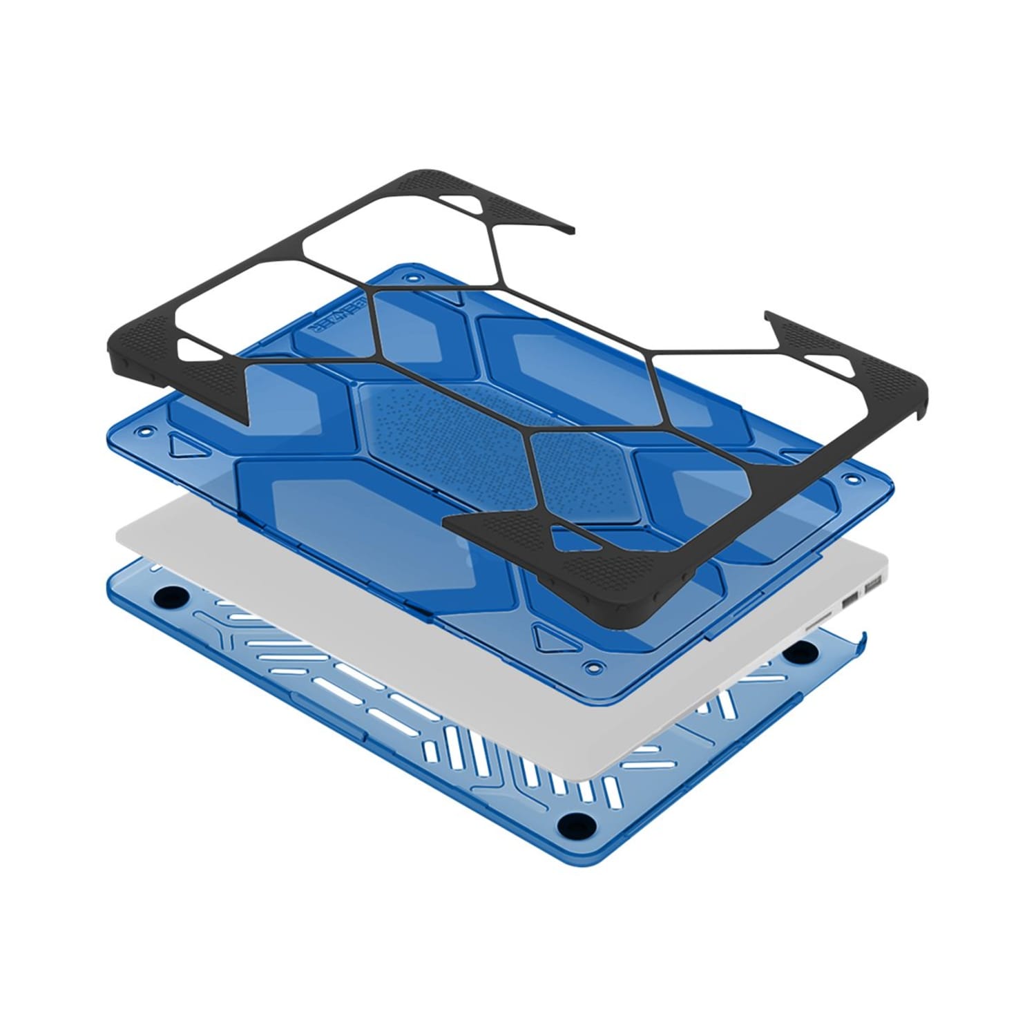 iBenzer Hexpact - Notebook shell case - 13.3in - transparent blue - for Apple MacBook Air 13.3in (Mid 2012, Mid 2013, Early 2014, Early 2015, Mid 2017) - Image 3