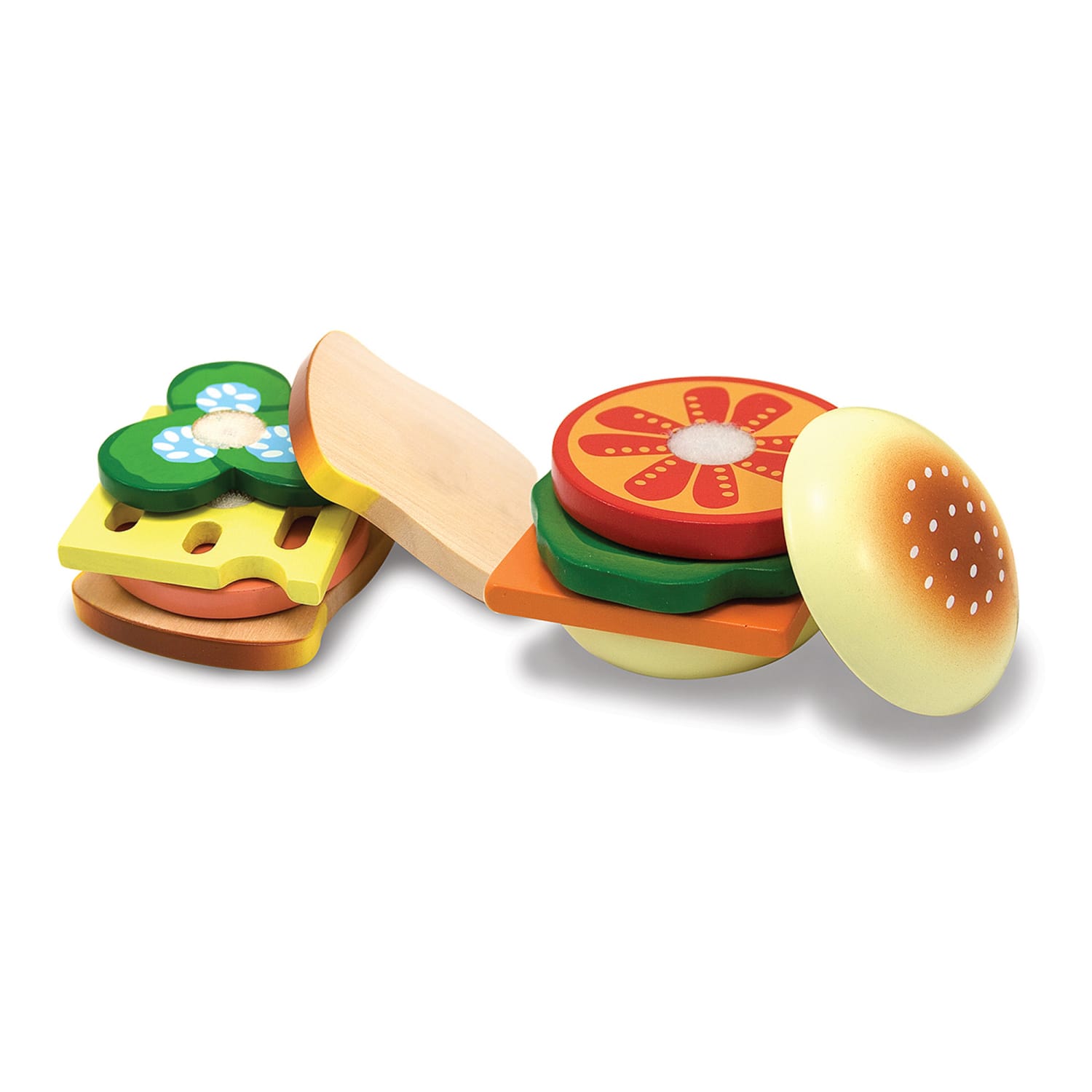 Melissa & Doug Sandwich-Making Wooden Play Food Set - Image 4