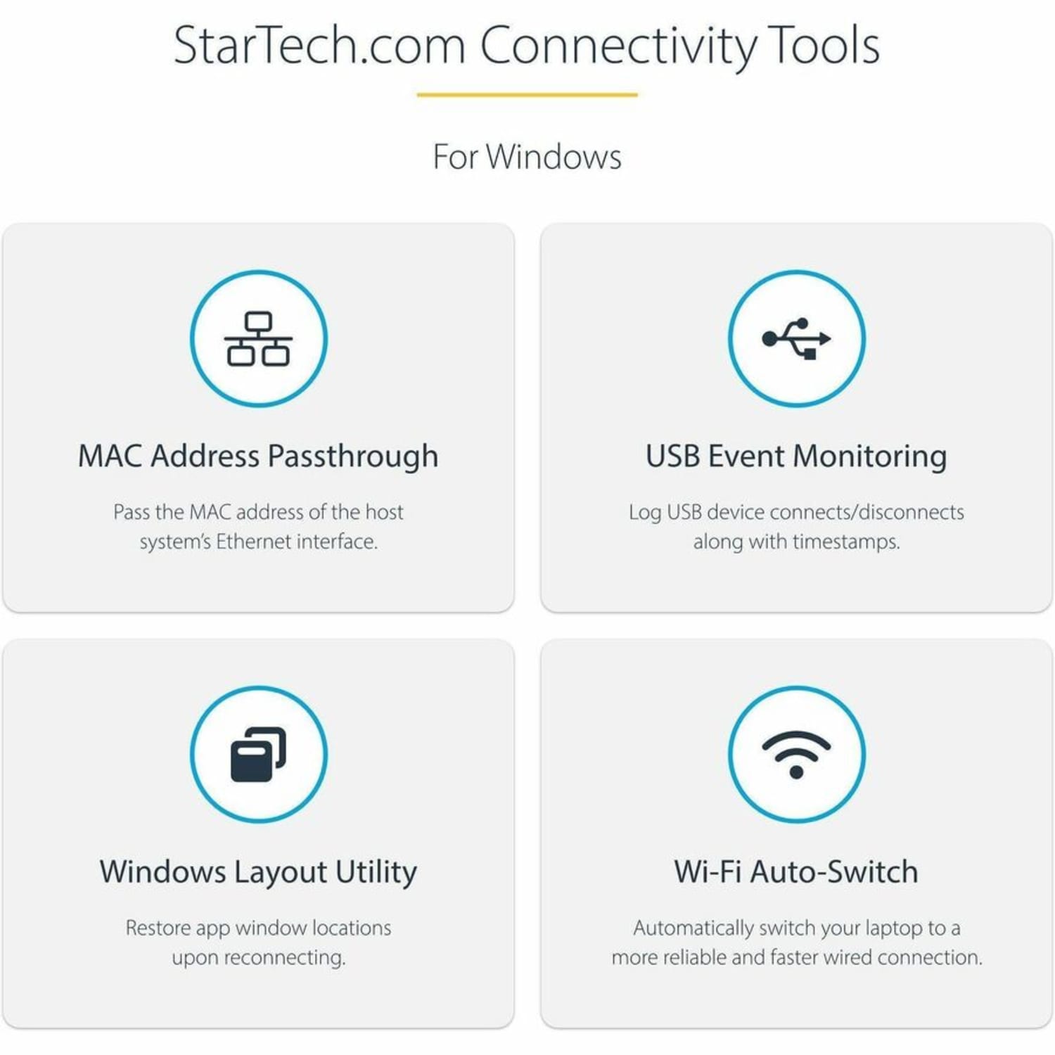 StarTech.com USB C Multiport Adapter with HDMI and VGA - Mac/Windows/Chrome - 4K - 1x USB-A Port - GbE - DKT30CHVCM - Image 3