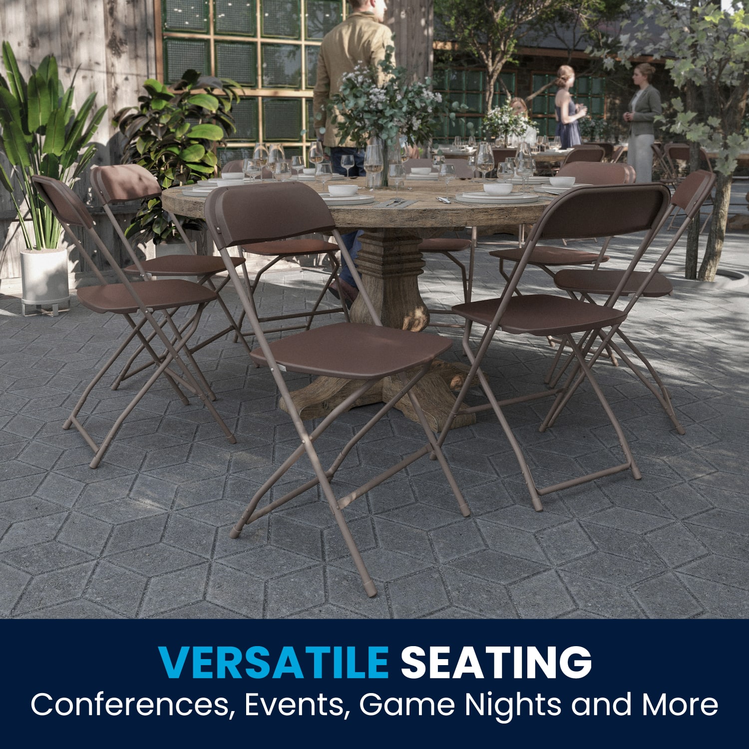 Flash Furniture Hercules Plastic Folding Chairs With 650lb Capacity Brown Set Of 2 Chairs PopularChairscom Flash Furniture Hercules Plastic Folding Chairs With 650 lb Capacity Brown Set Of 2 Chairs PopularChairscom