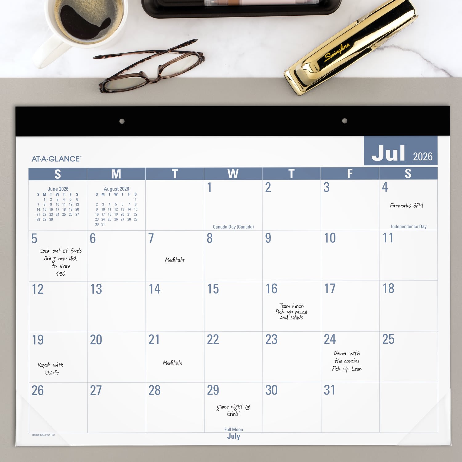 AT-A-GLANCE Easy-to-Read Academic 2026-2027 Monthly Desk Pad Calendar, Standard, 21 3/4in x 17in - Image 3